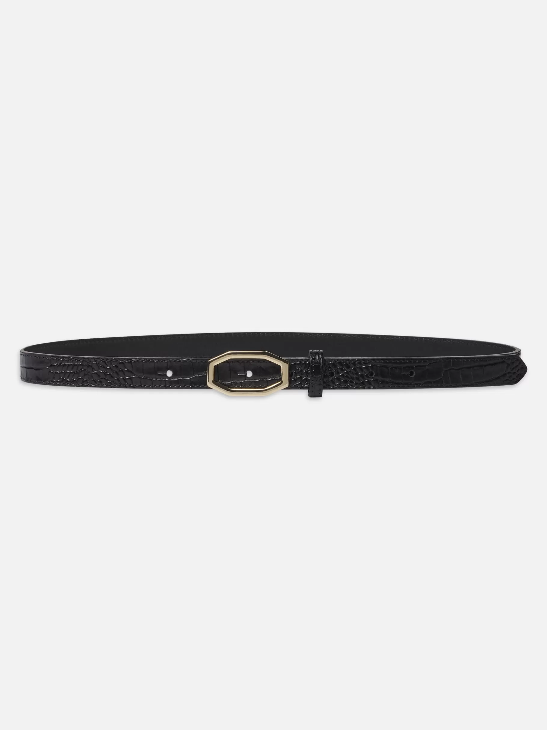 Belts | All Accessories & Shoes*FRAME Angular Buckle Belt in Black Croc Blackcroc