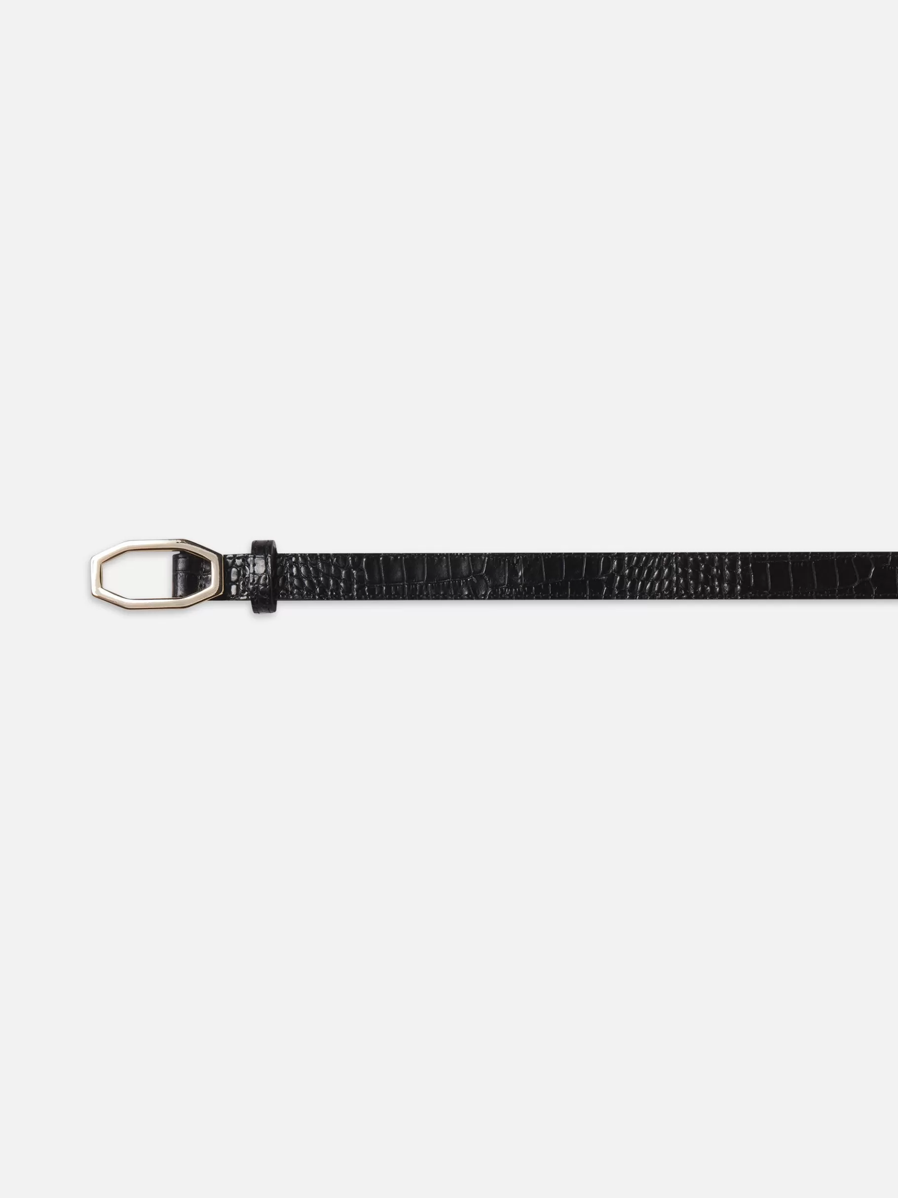 Belts | All Accessories & Shoes*FRAME Angular Buckle Belt in Black Croc Blackcroc