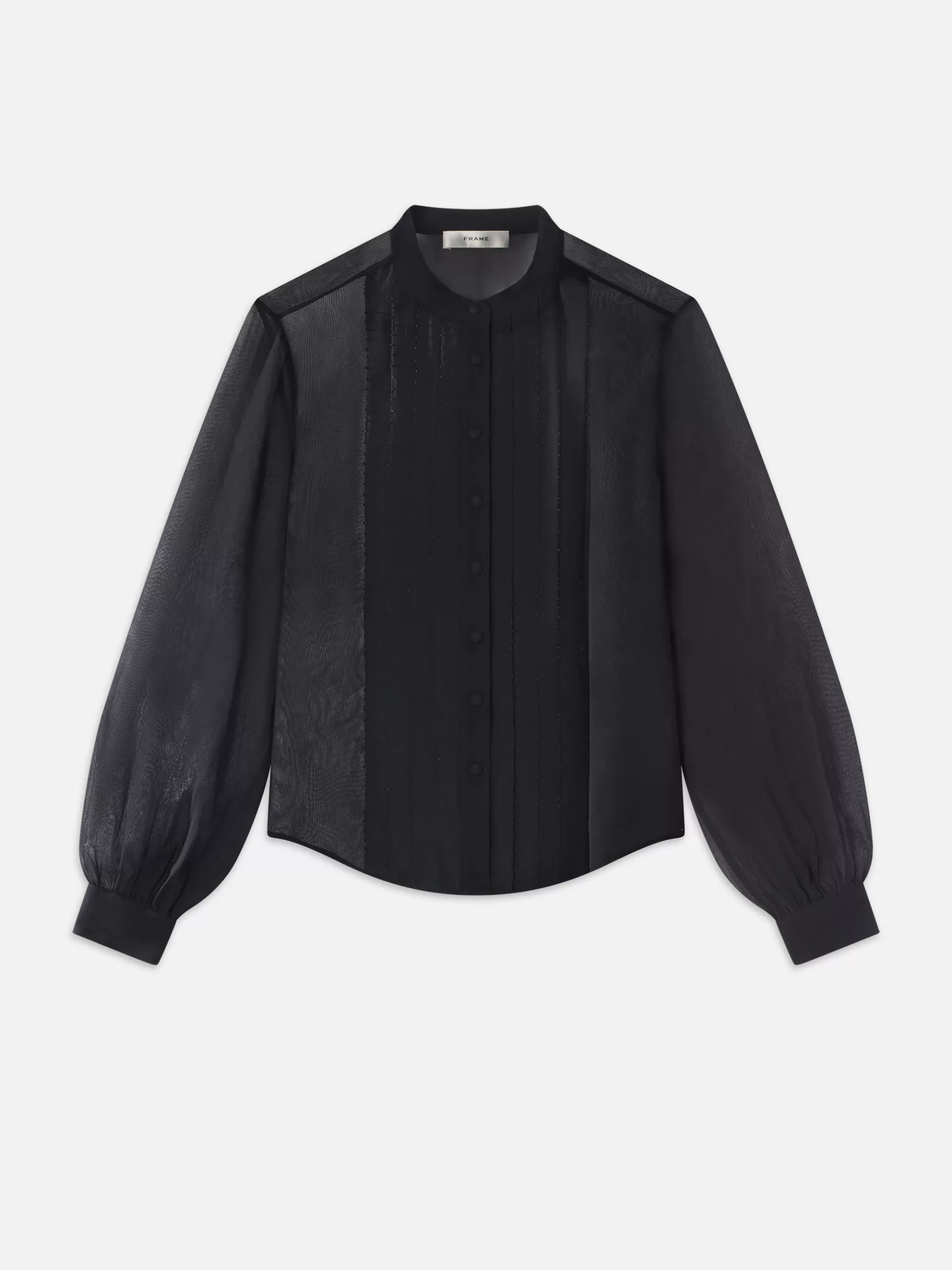 Tops & Blouses*FRAME Beaded Collarless Blouse in Black