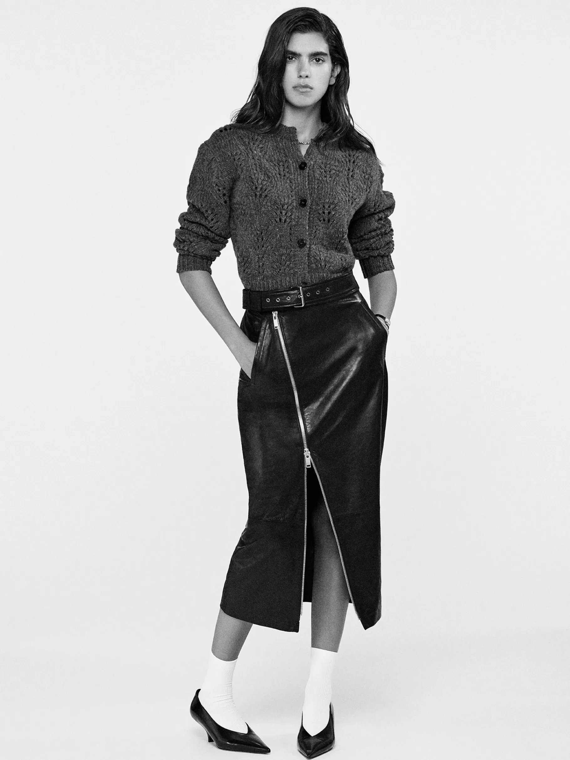 Leather & Suede | Skirts & Shorts*FRAME Biker Pencil Skirt in Black
