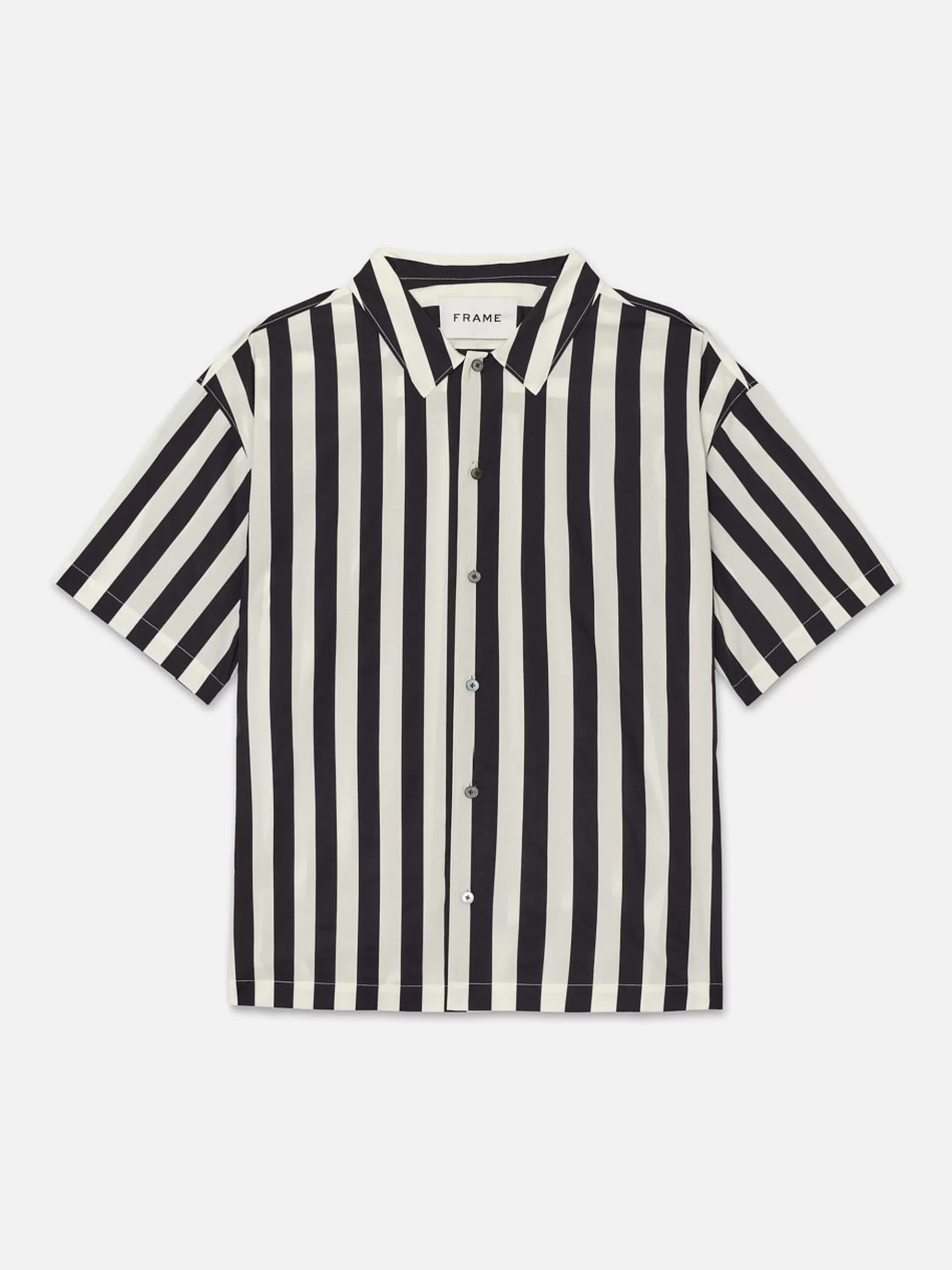 Shirts*FRAME Camp Collar Shirt in Navy Stripe Navystripe