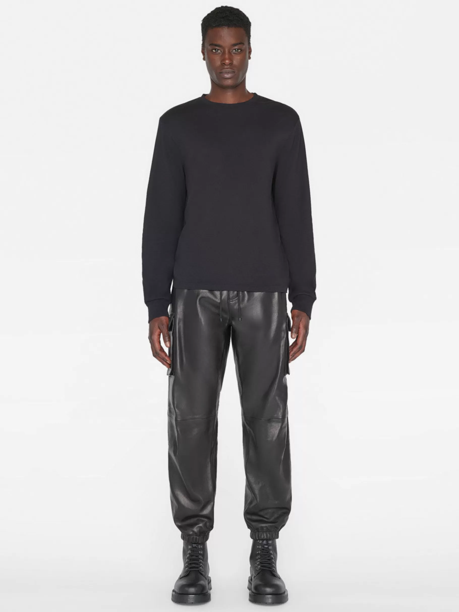 Leather & Suede | Pants & Shorts*FRAME Cargo Leather Pant in Noir