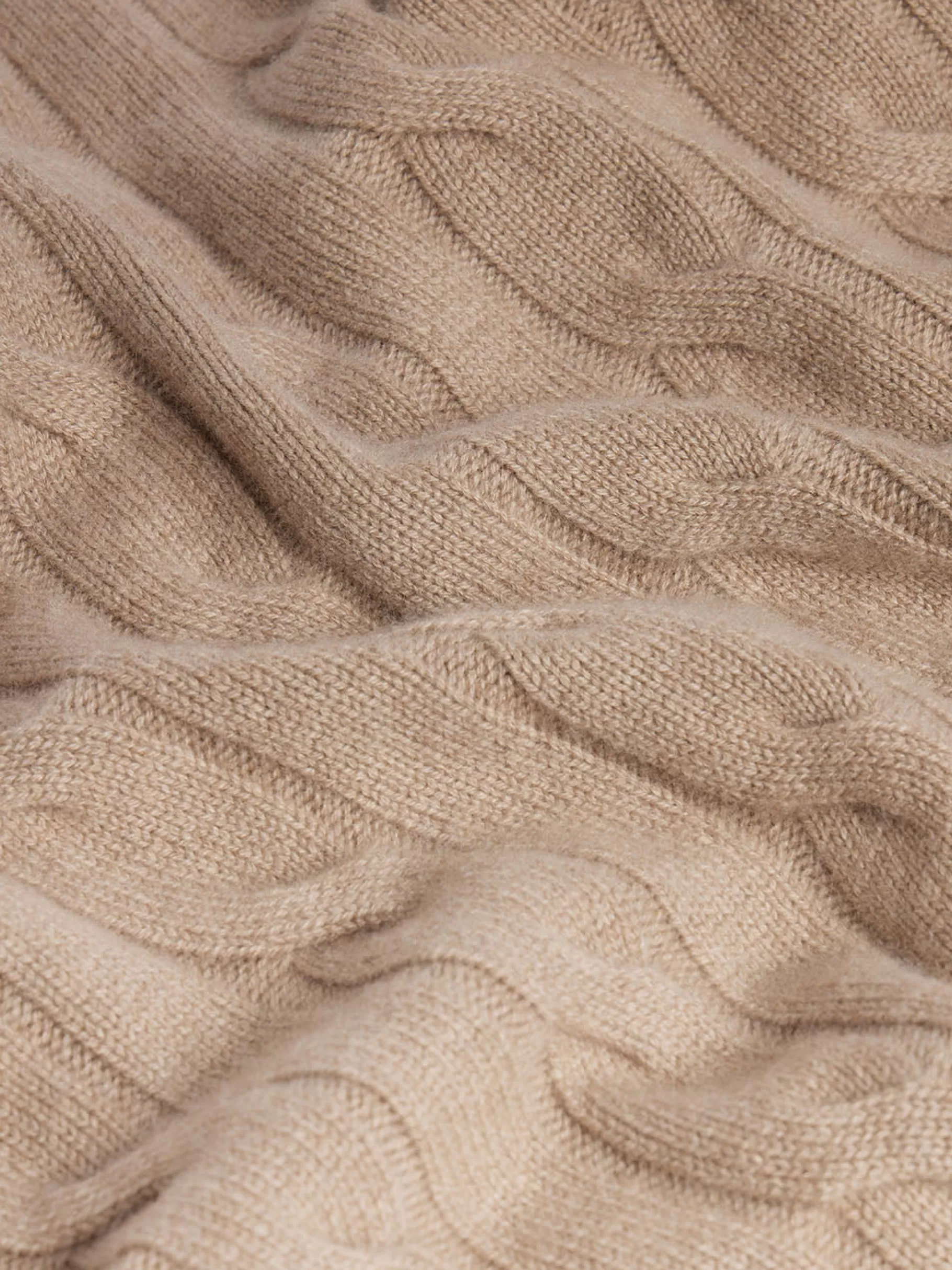 Sweaters & Hoodies*FRAME Cashmere Cable Crewneck in Light Brown Lightbrown