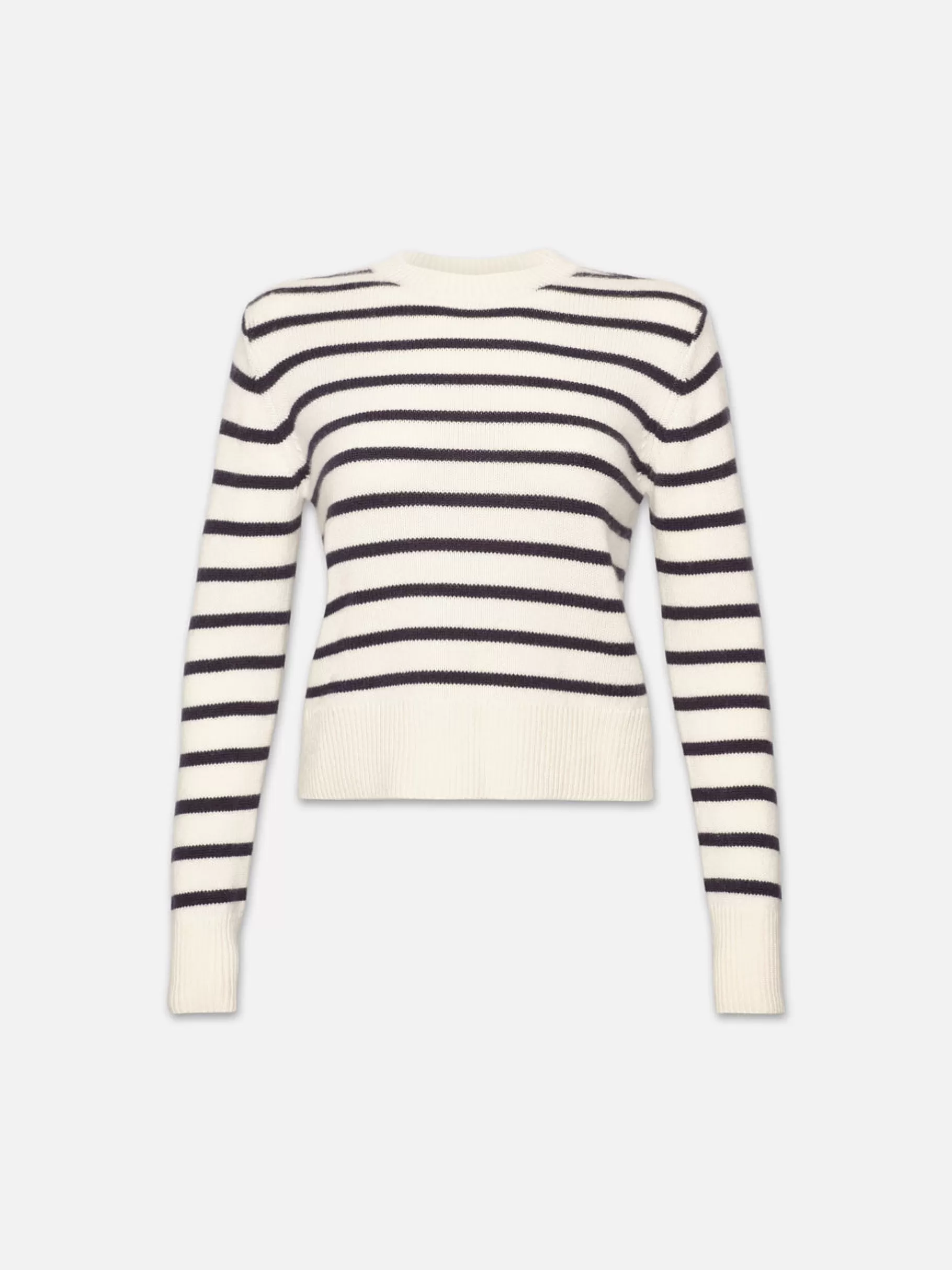 Sweaters*FRAME Cashmere Clean Crew in Navy Multi Navymulti