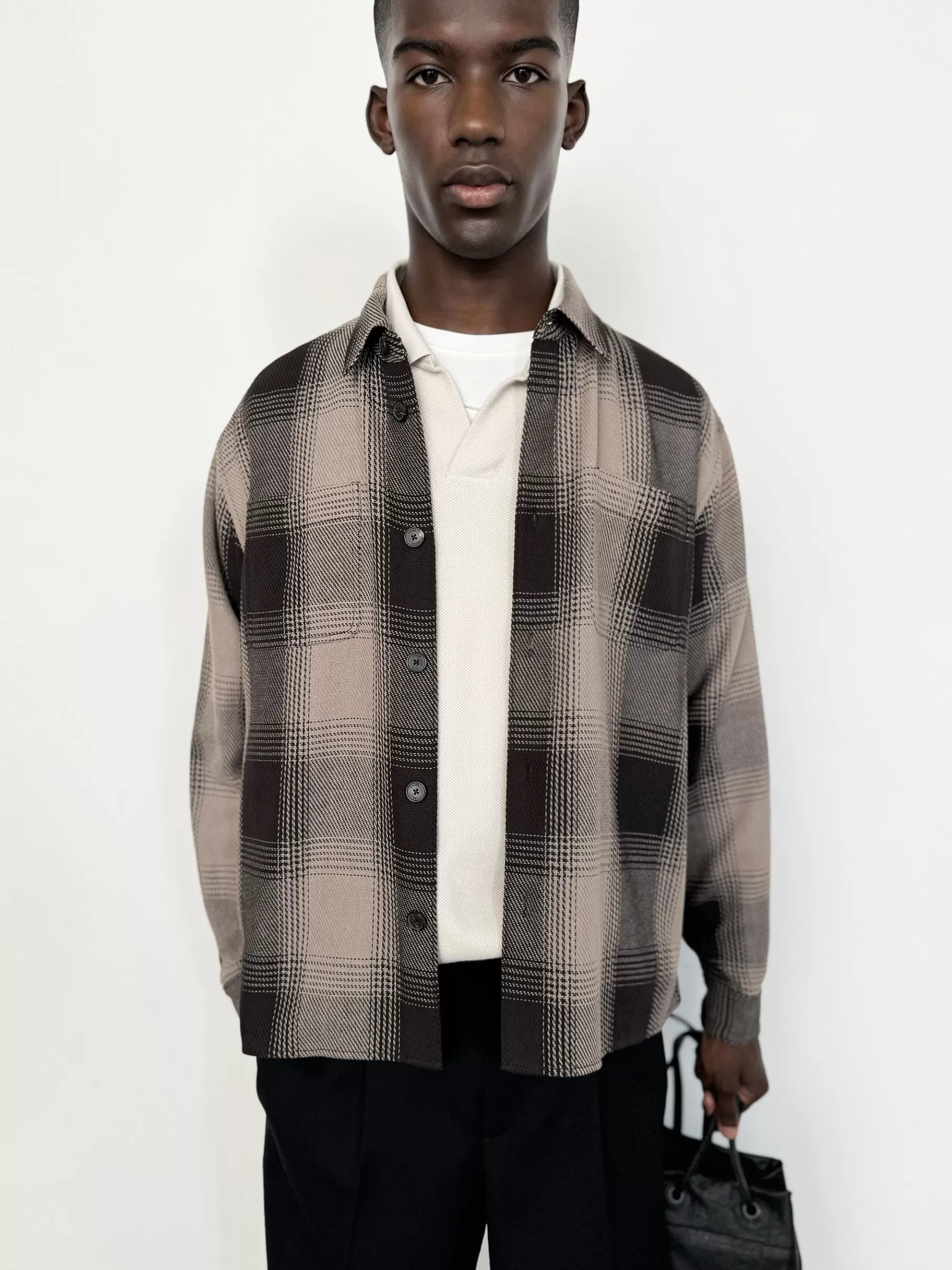 Shirts*FRAME Chunky Plaid Shirt in Brown Plaid Brownplaid