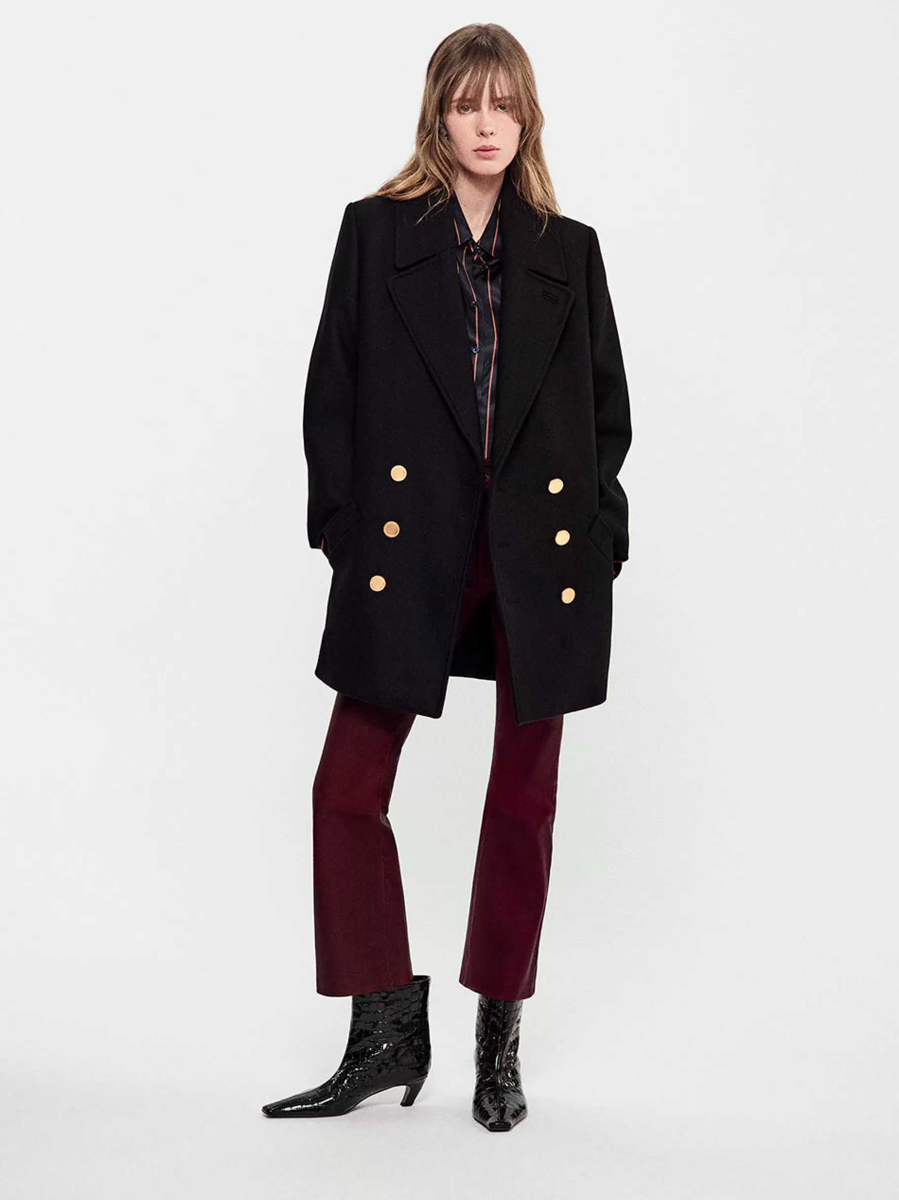 Jackets & Coats*FRAME Classic Peacoat in Black
