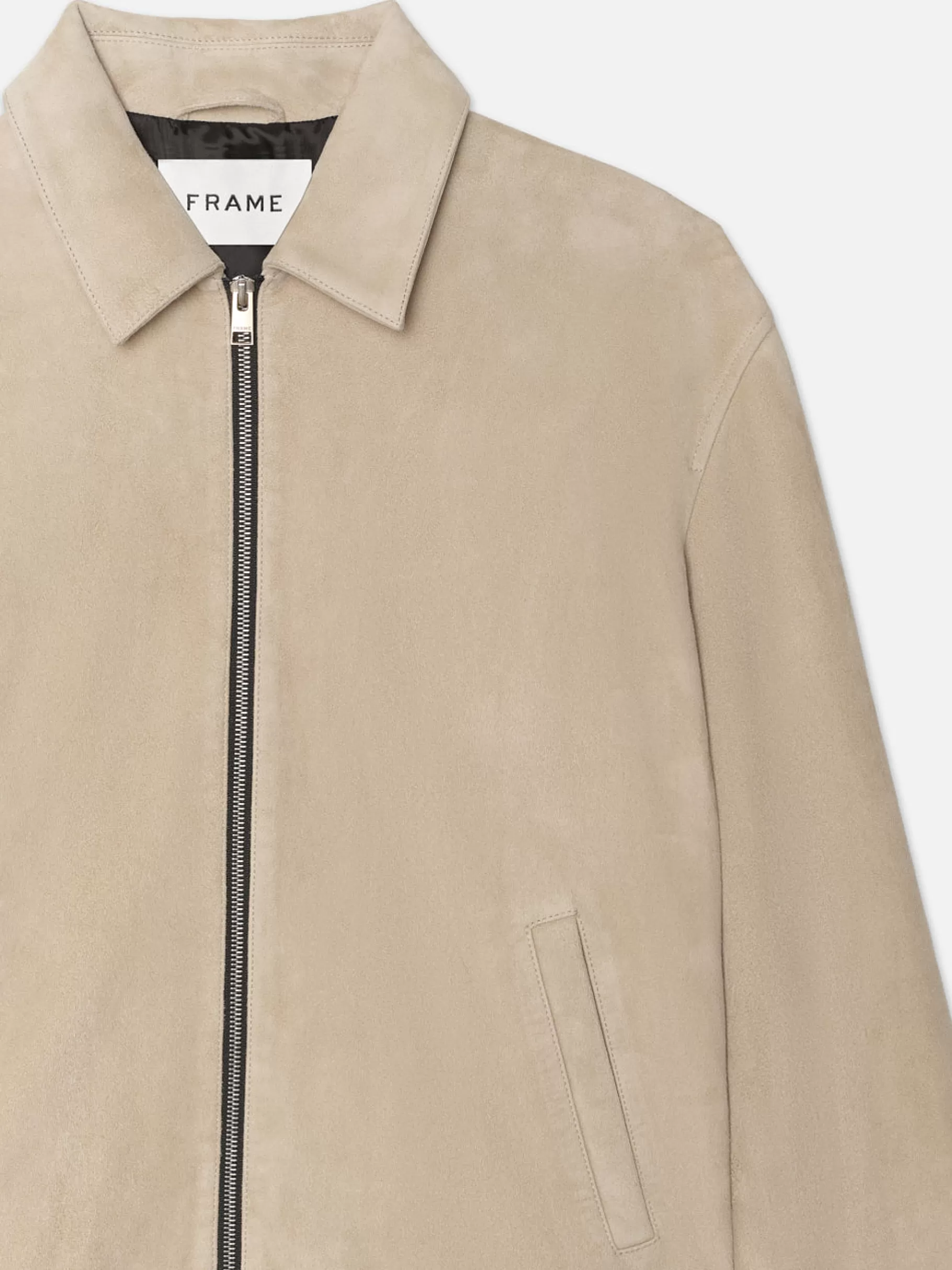 Leather & Suede | Jackets & Coats*FRAME Clean Suede Jacket in Smoke Beige Smokebeige