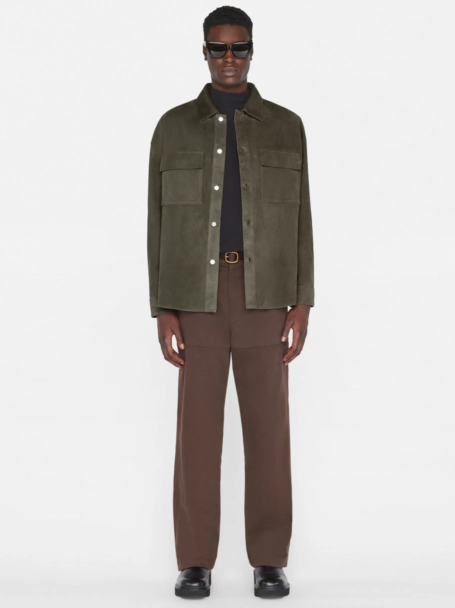 Leather & Suede | Shirts*FRAME Clean Suede Shirt in Mocha