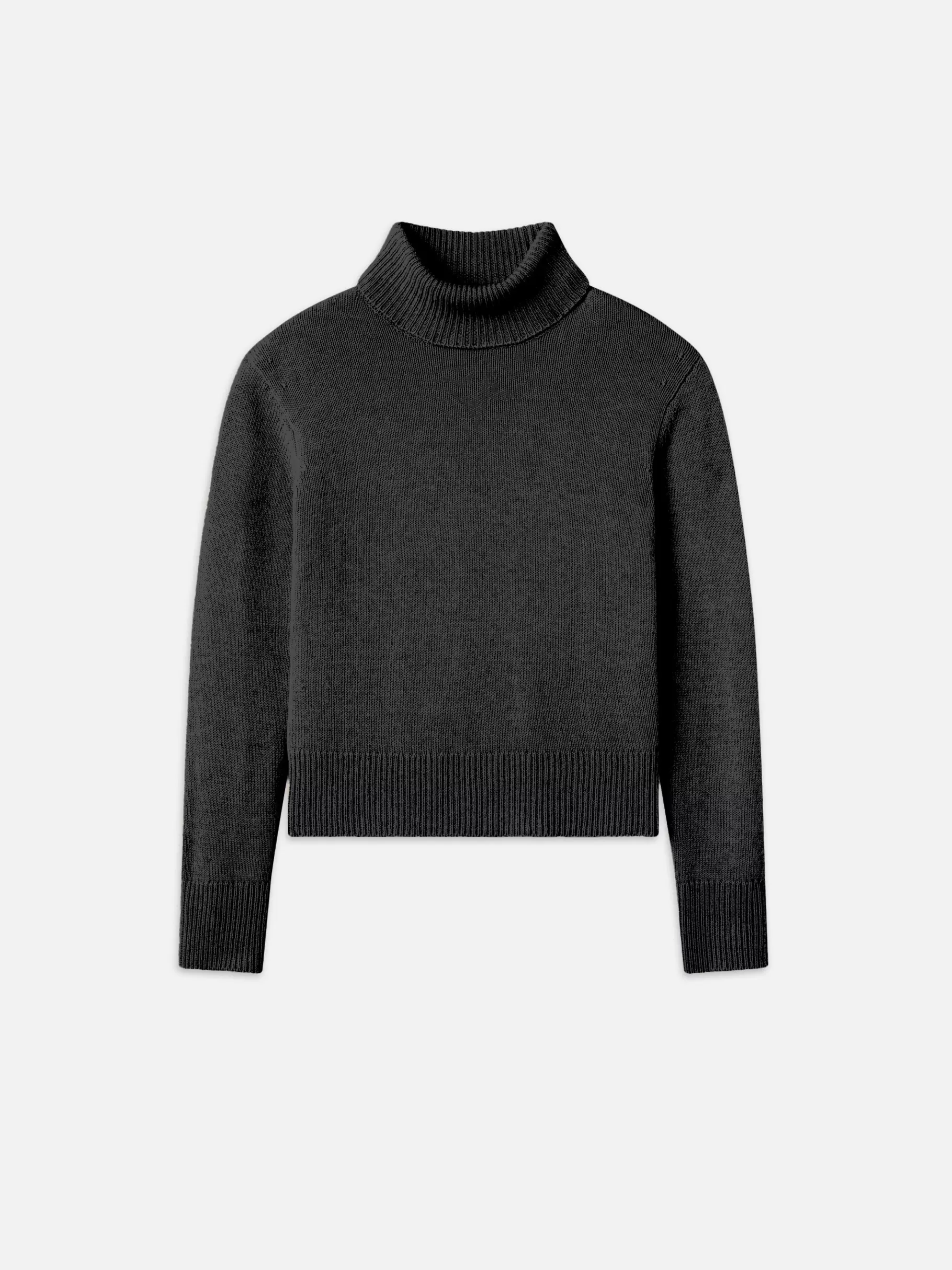 Sweaters*FRAME Clean Turtleneck Sweater in Charcoal Heather Charcoalheather