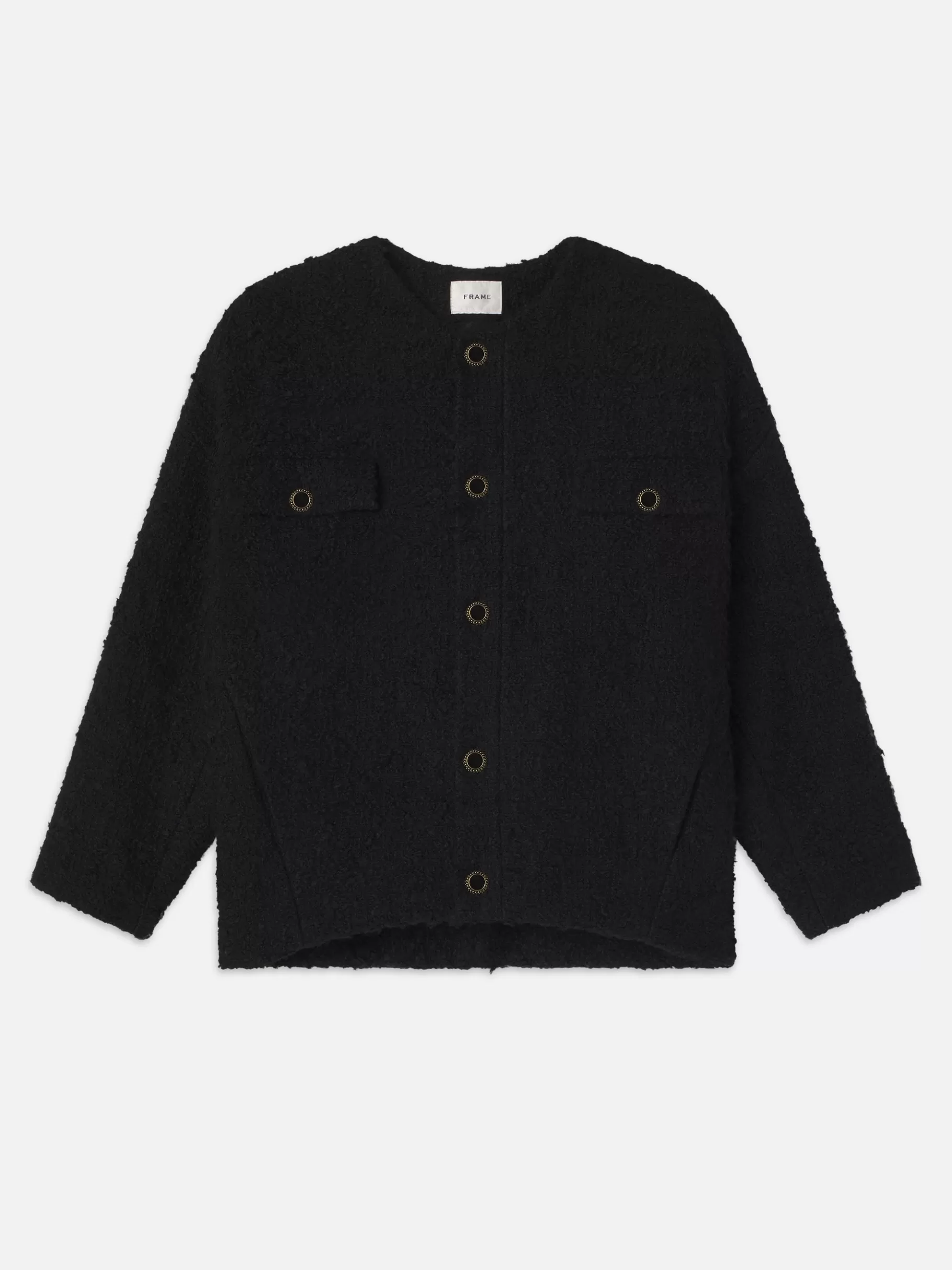 Jackets & Coats*FRAME Cocoon Short Coat in Black Multi Blackmulti