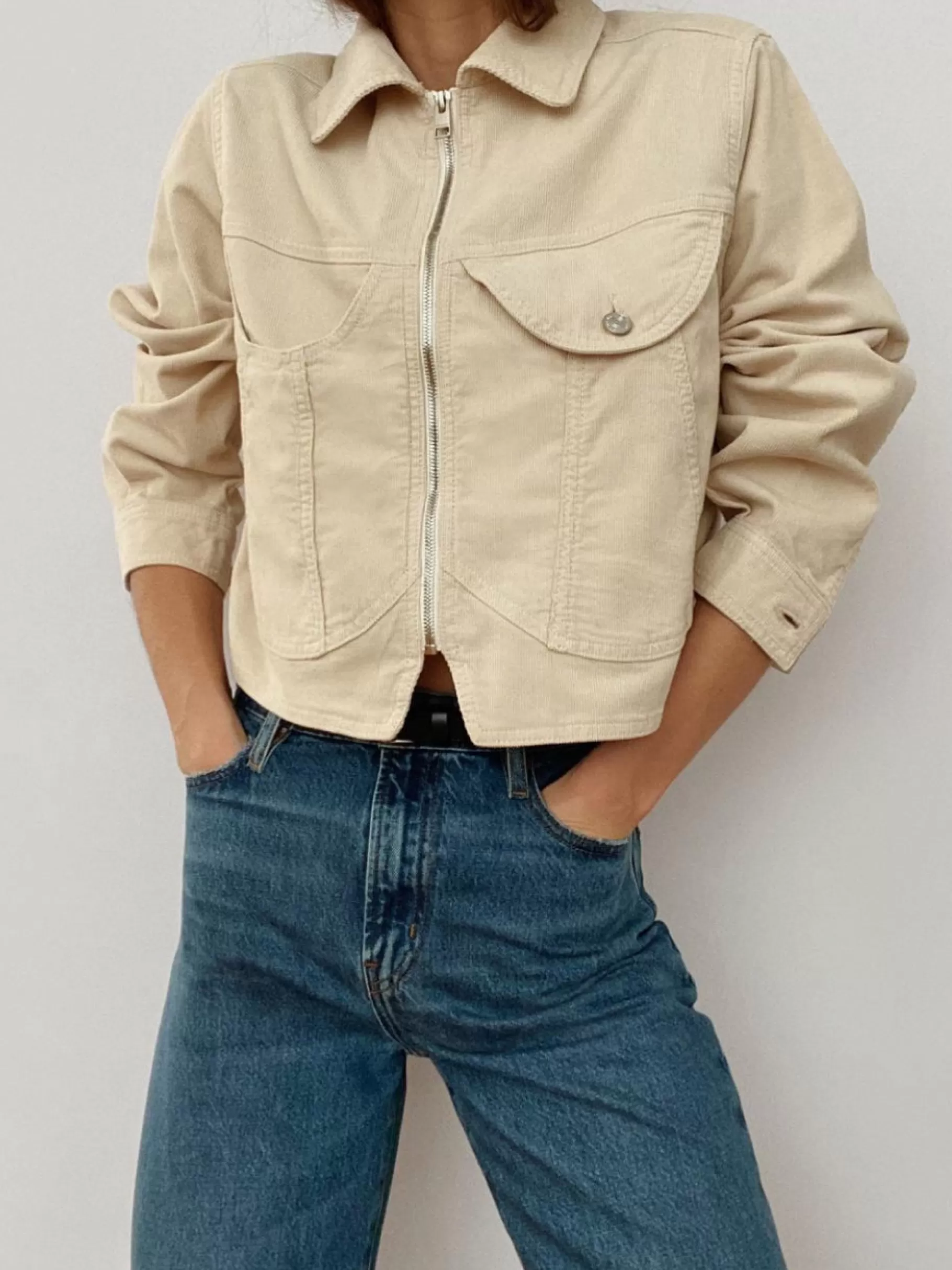 Jackets & Coats*FRAME Corduroy Heart Jacket in Ecru