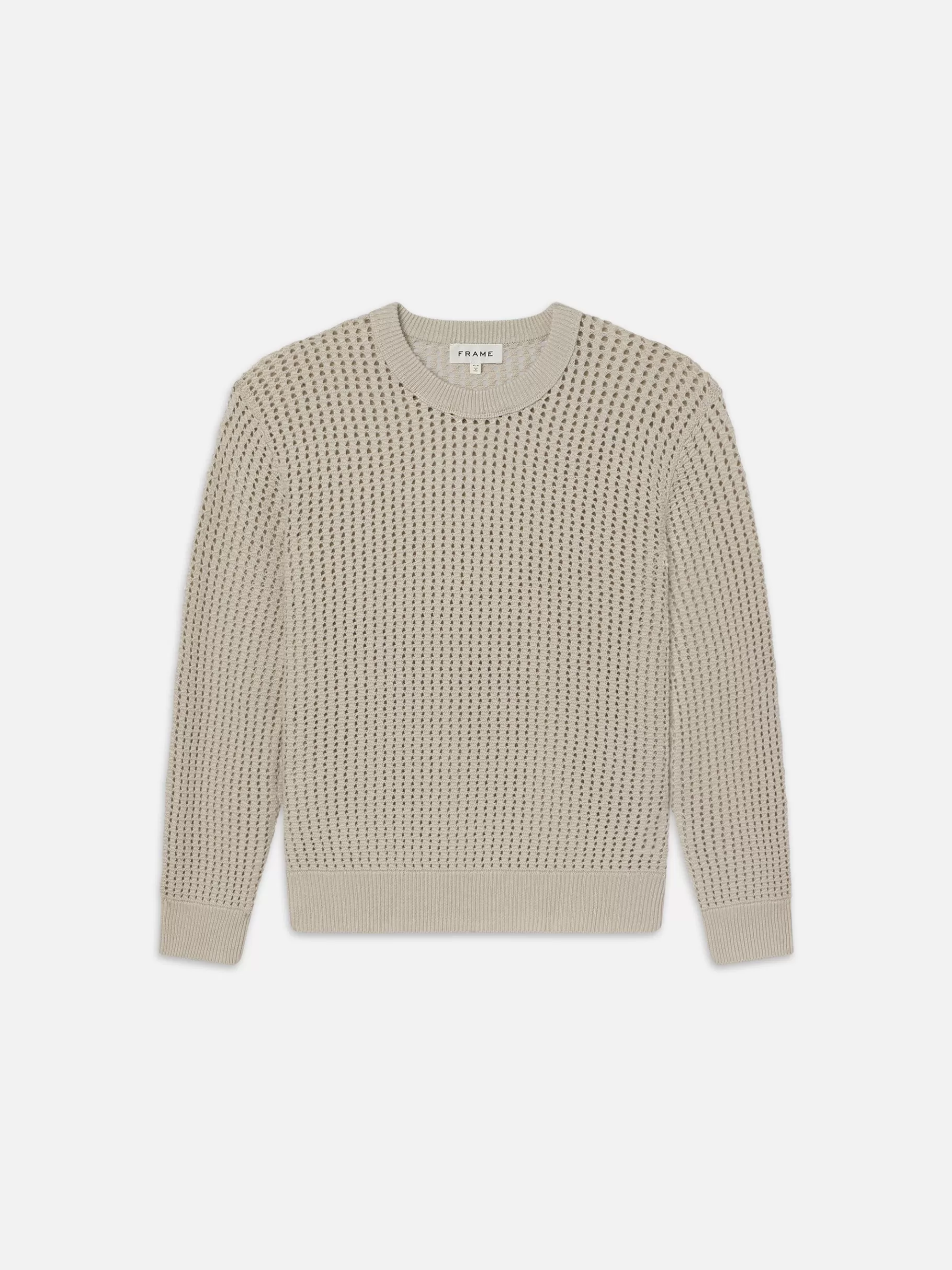 Sweaters & Hoodies*FRAME Cotton Blend Crewneck Sweater in Mineral Grey Mineralgrey