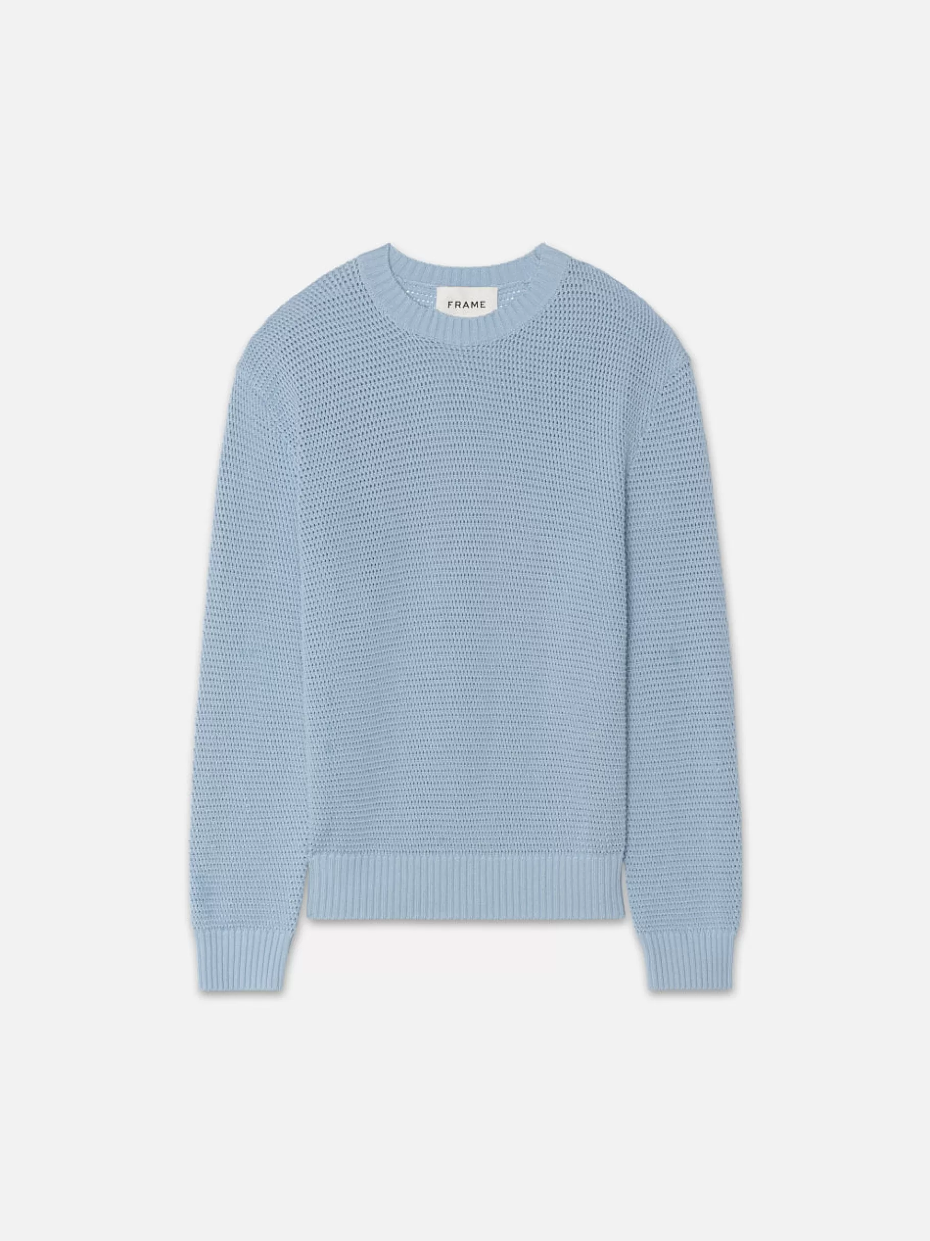 Sweaters & Hoodies*FRAME Cotton Blend Sweater in Light Blue Lightblue