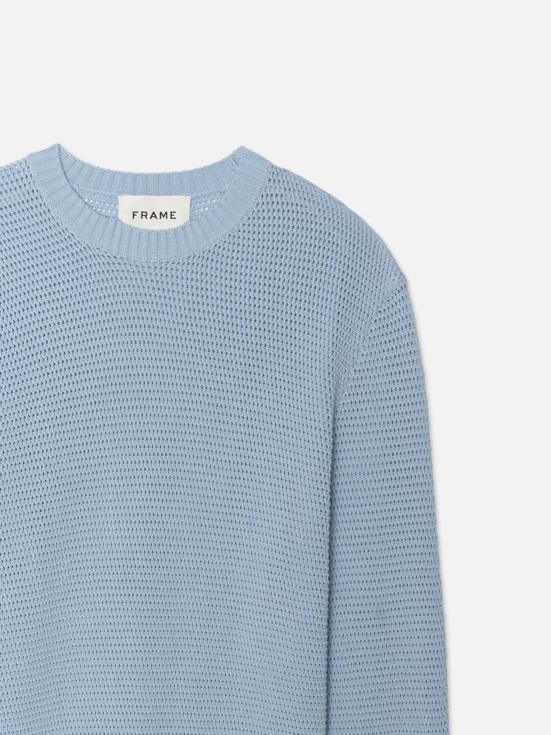 Sweaters & Hoodies*FRAME Cotton Blend Sweater in Light Blue Lightblue