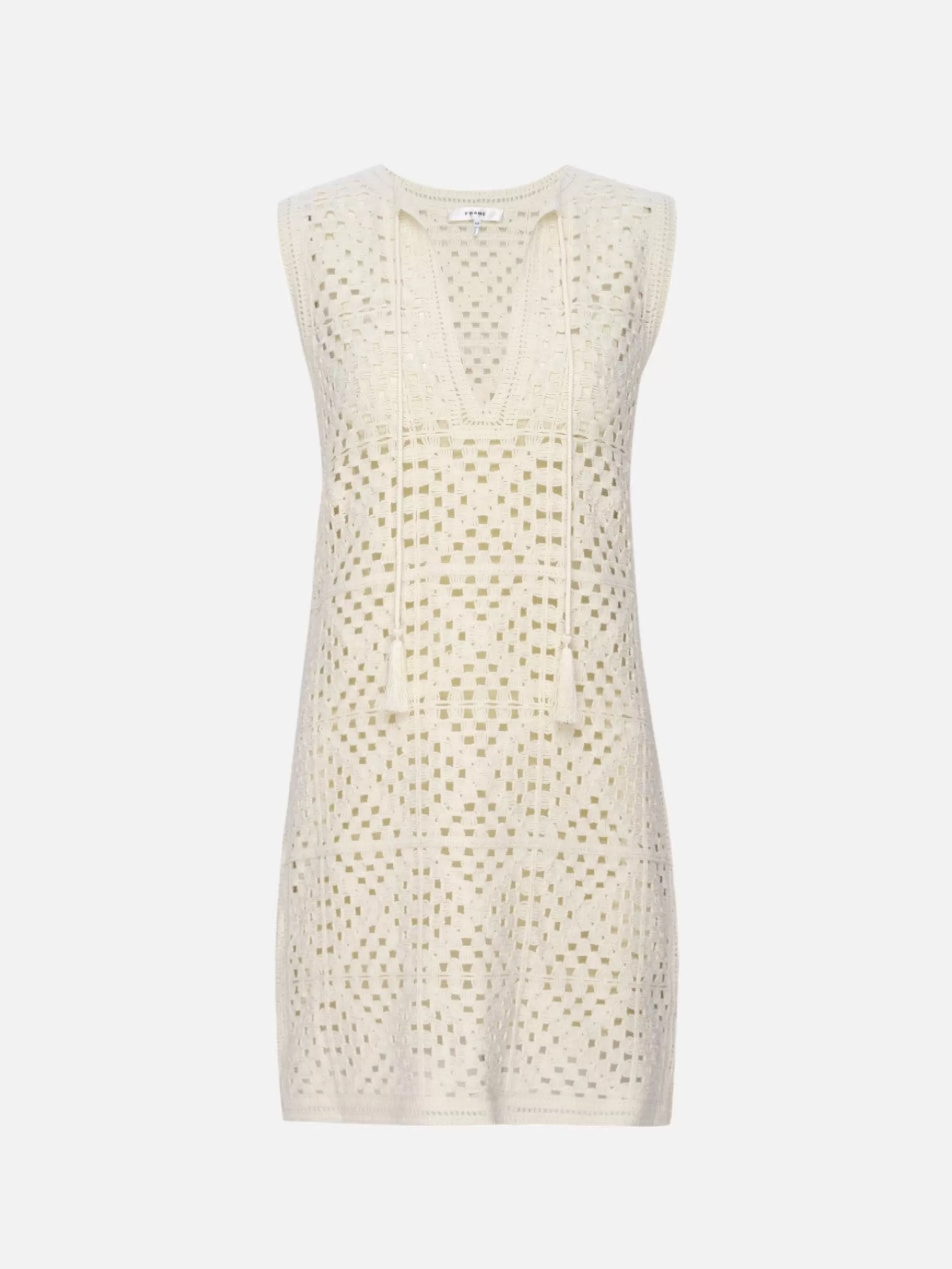 Dresses & Jumpsuits*FRAME Crochet Tassel Popover Dress in Cream