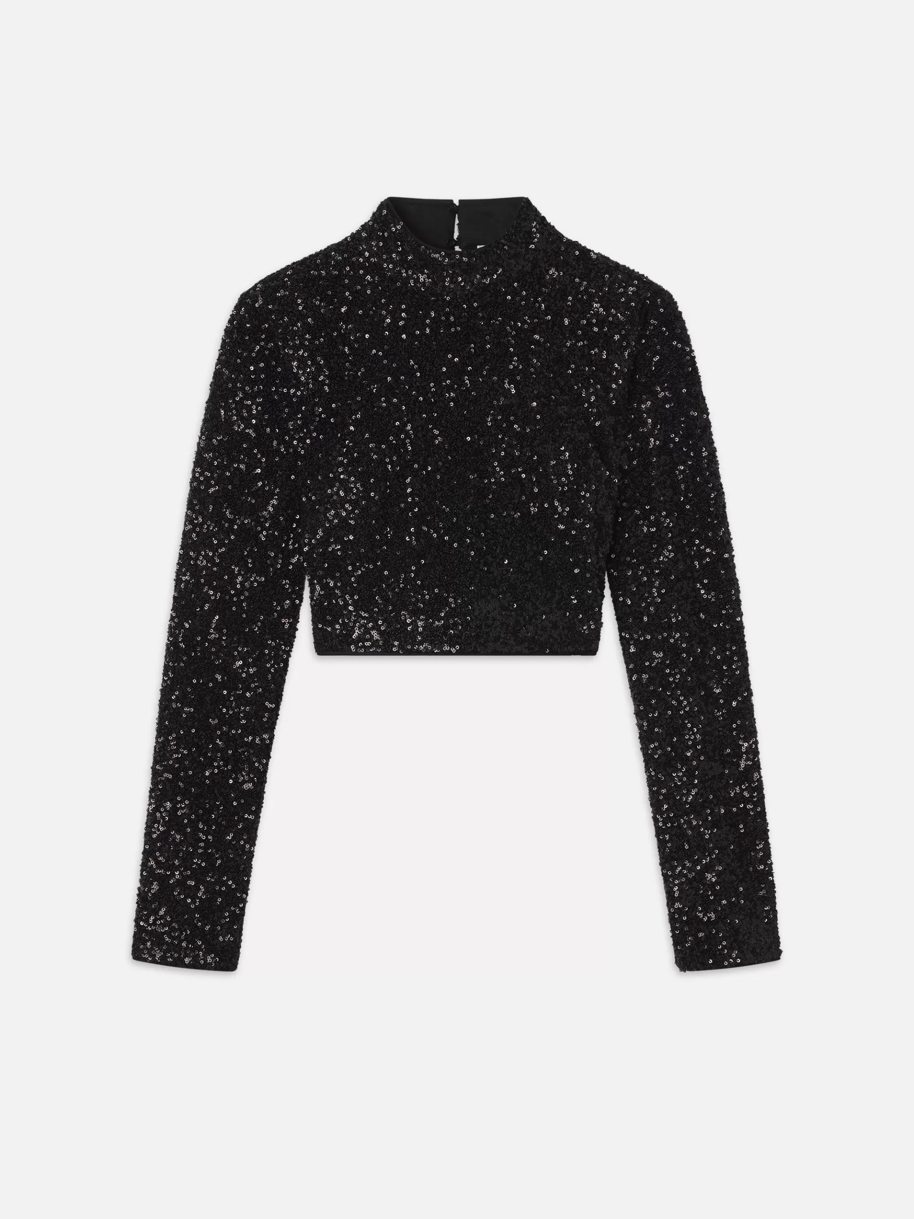Tops & Blouses*FRAME Cropped Sequin Top in Black
