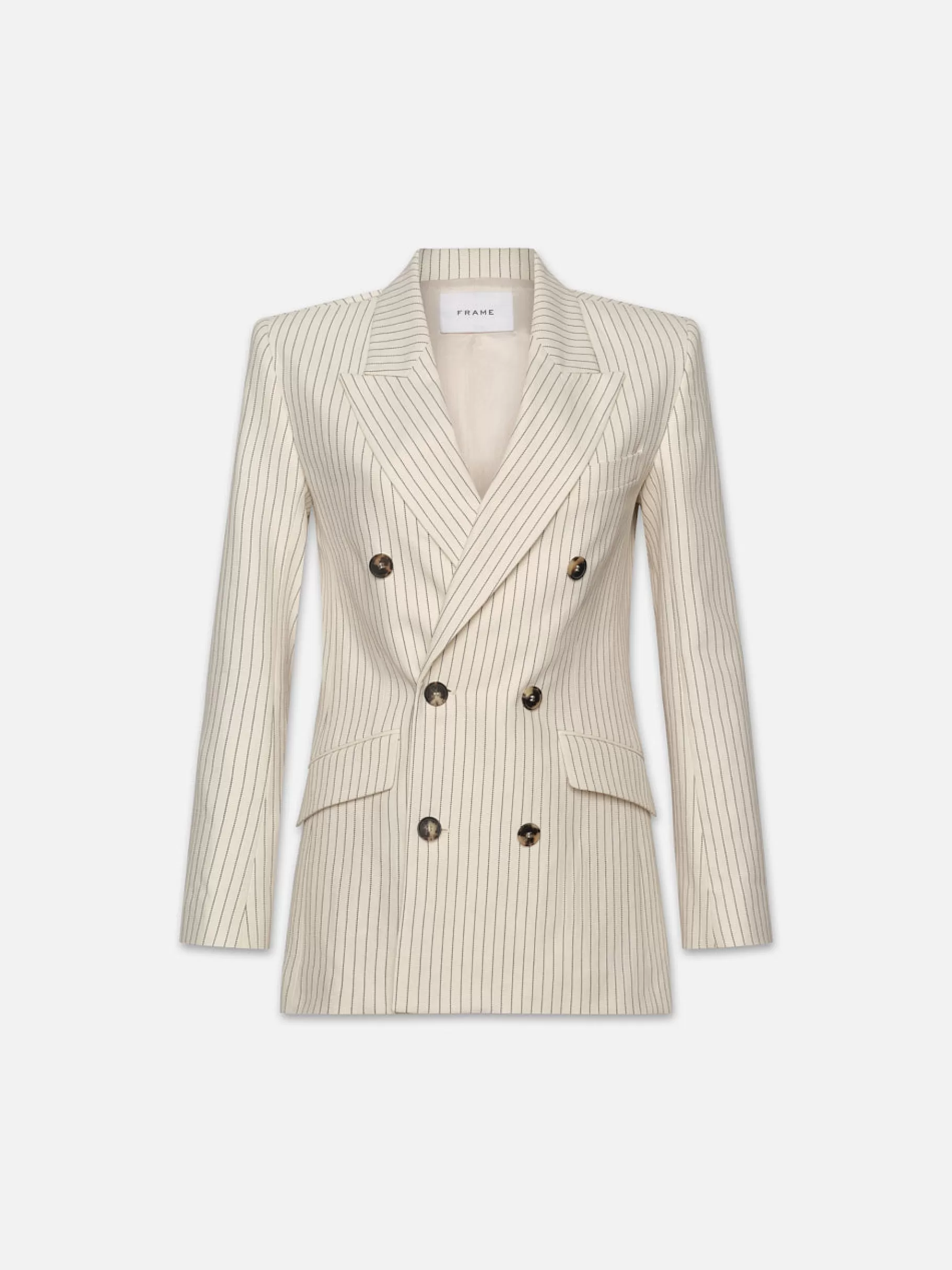 Jackets & Coats*FRAME Double Breasted Blazer in Cream Multi Creammulti