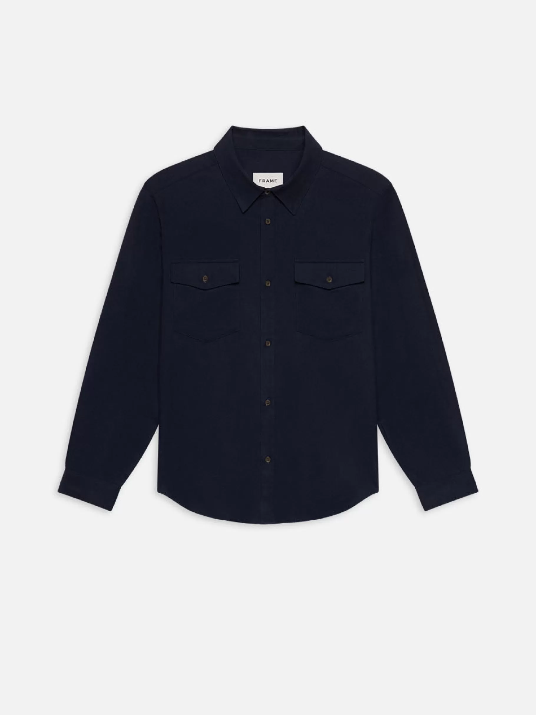 Jackets & Coats | Shirts*FRAME Double Pocket Wool Blend Shirt in Dark Navy Darknavy