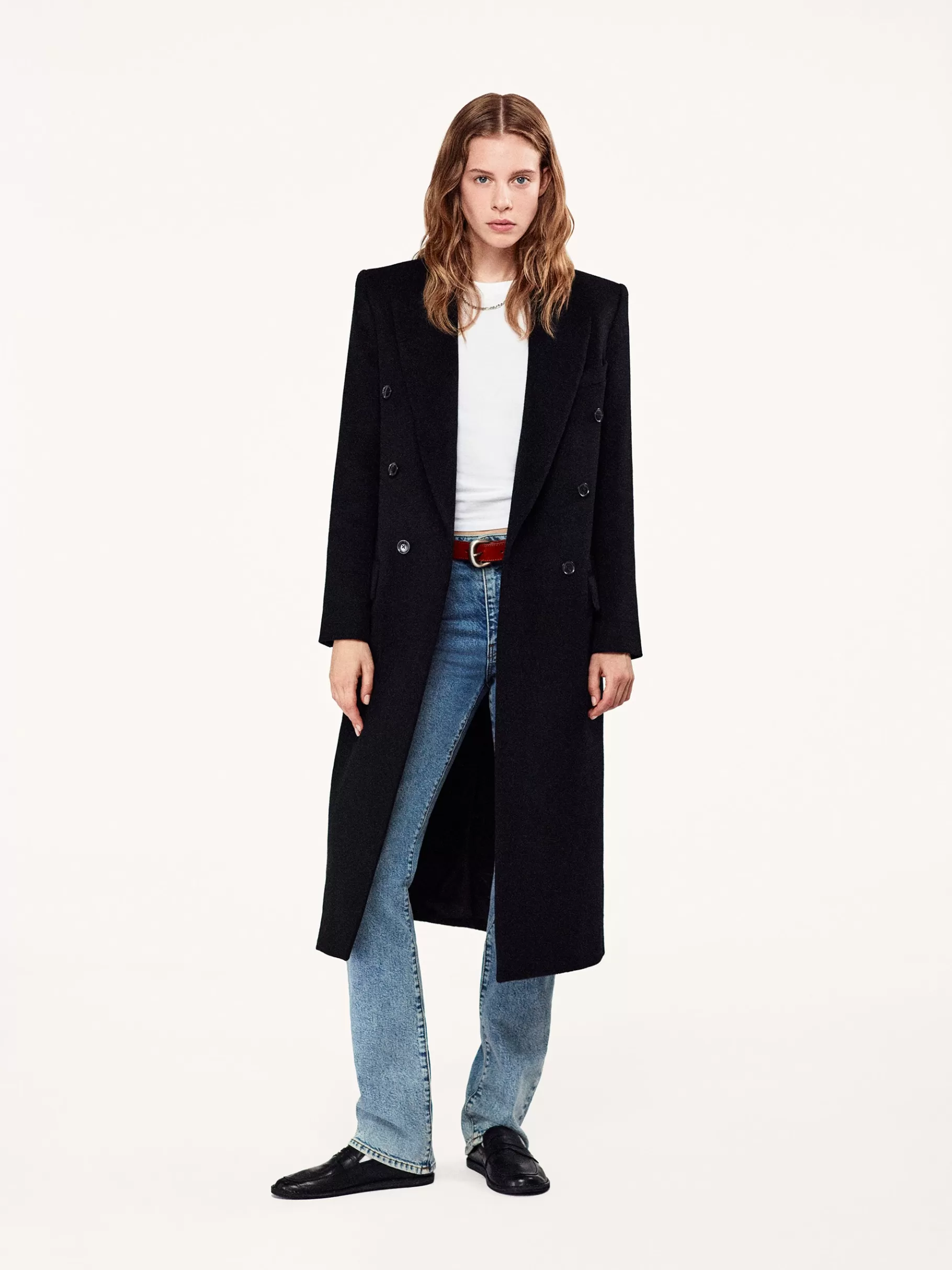 Jackets & Coats*FRAME Double-Breasted Tailored Coat in Black