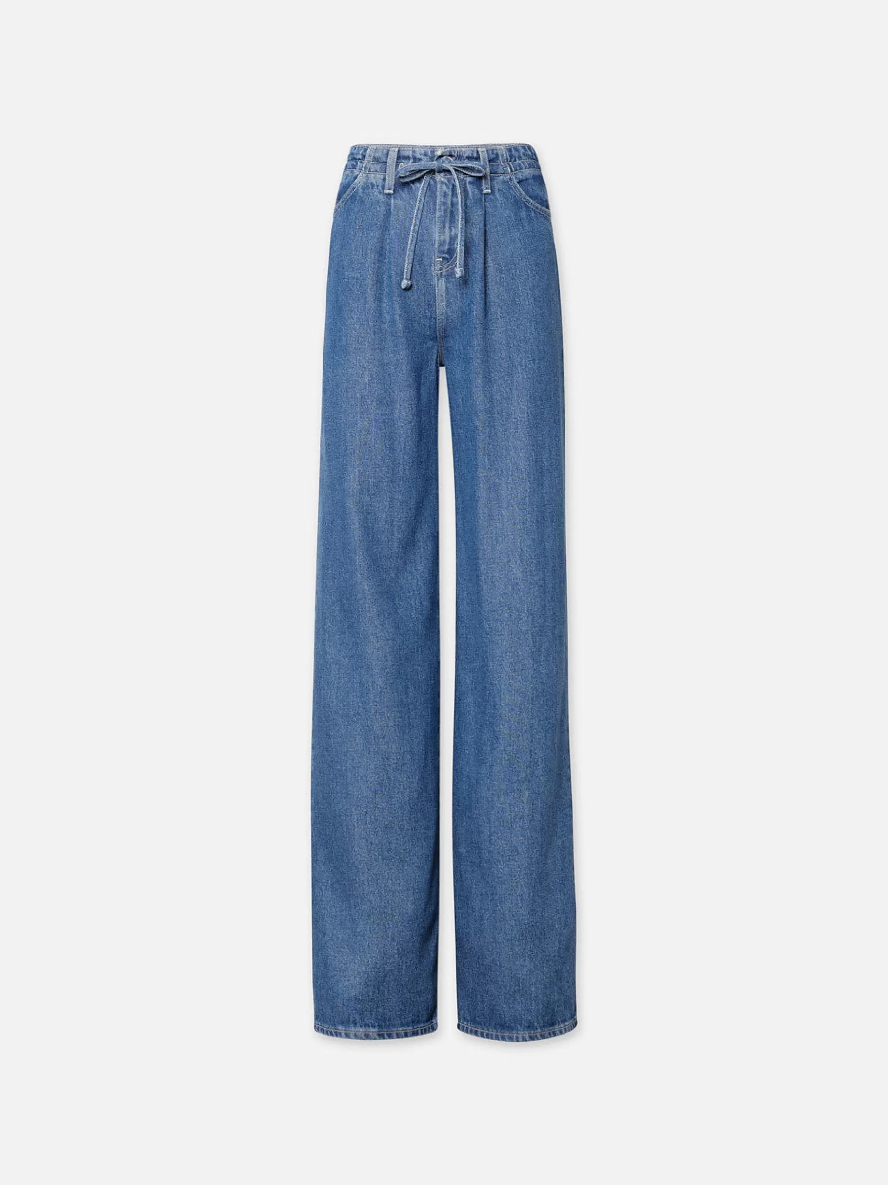Wide Leg*FRAME Drawstring Wide Leg in Ghost