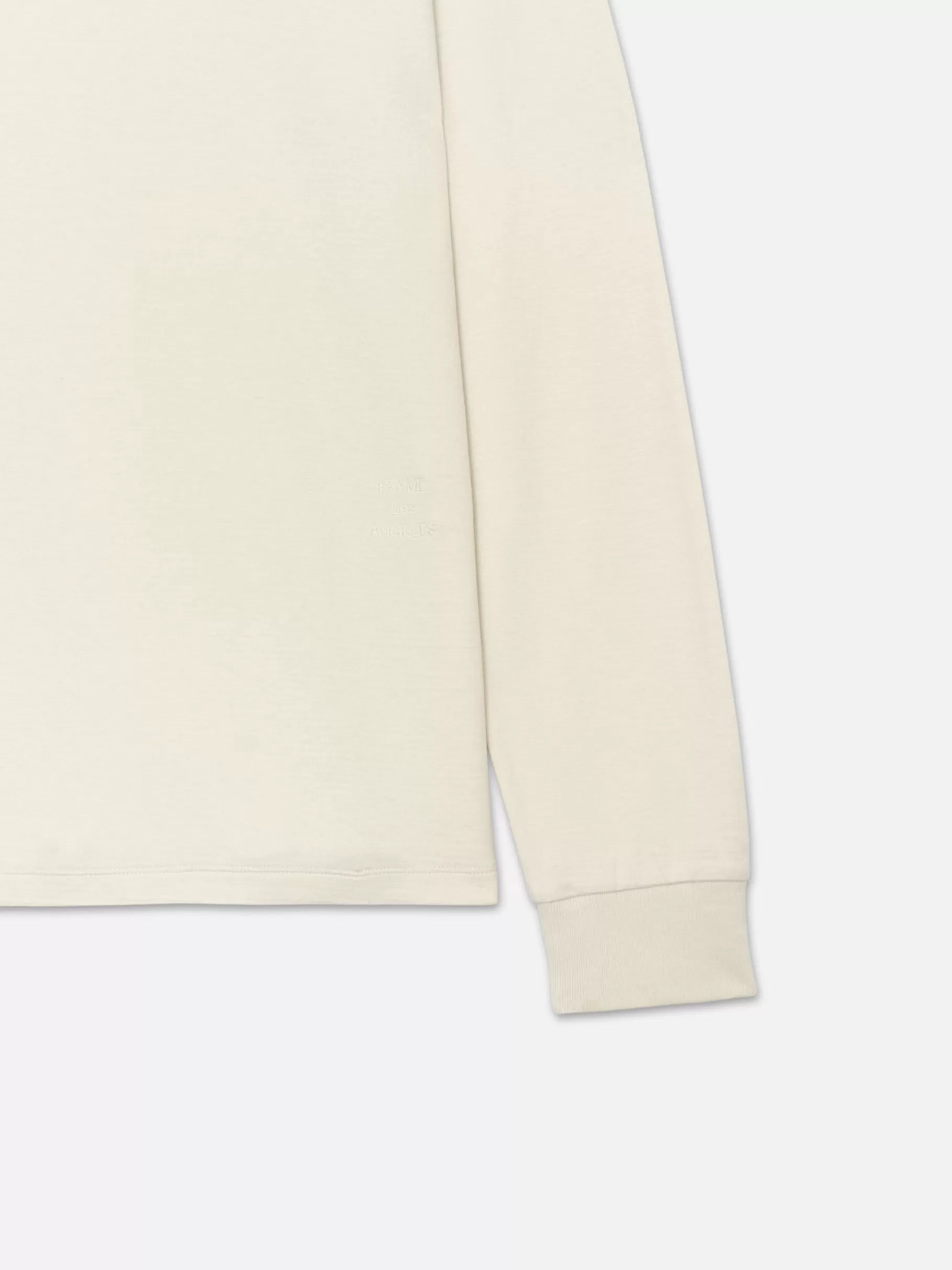 Tees & Polos*FRAME Duo Fold Crew in White Canvas Whitecanvas