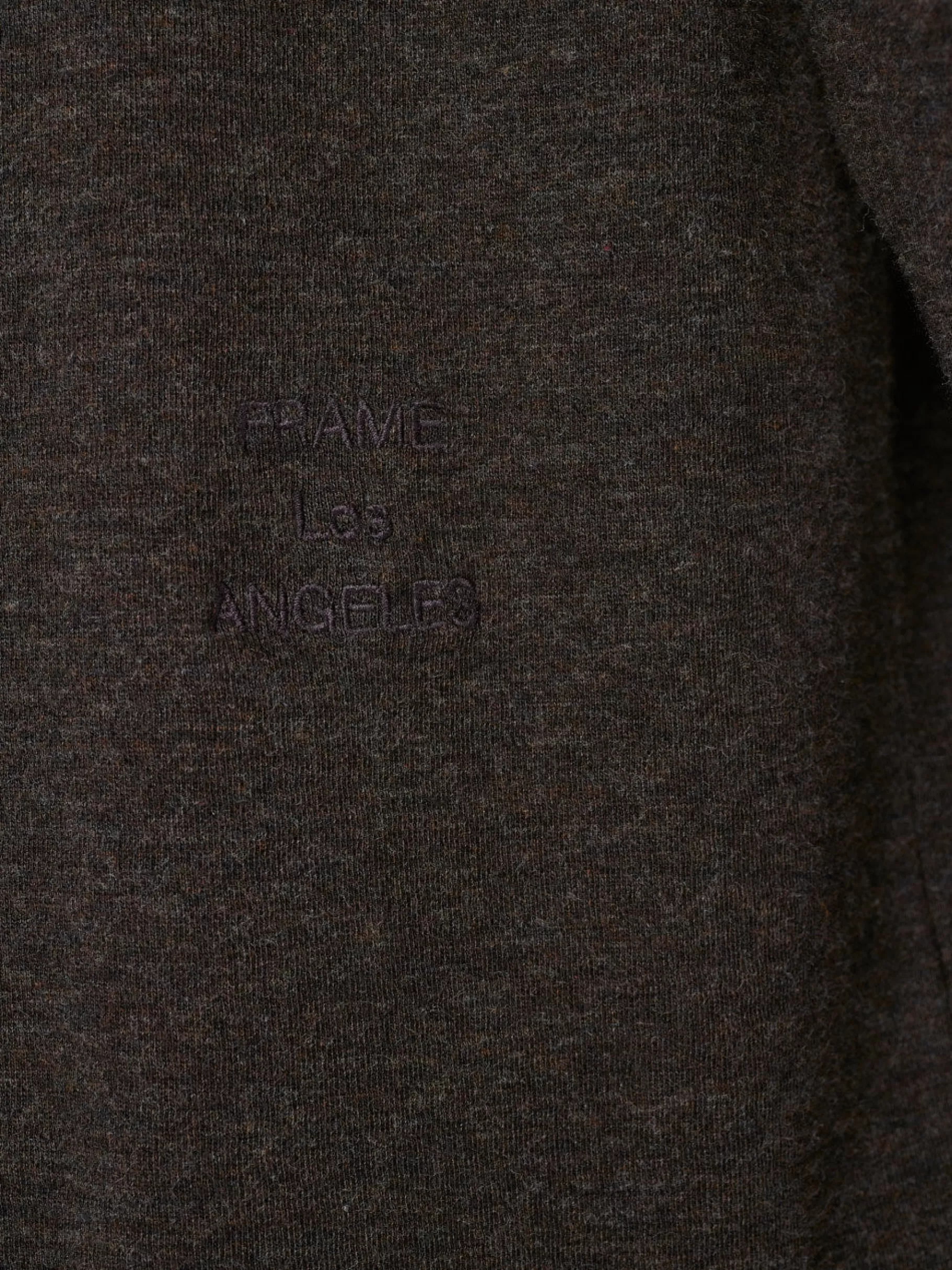 Tees & Polos*FRAME Duo Fold Long Sleeve Crew in Heather Espresso Heatherespresso