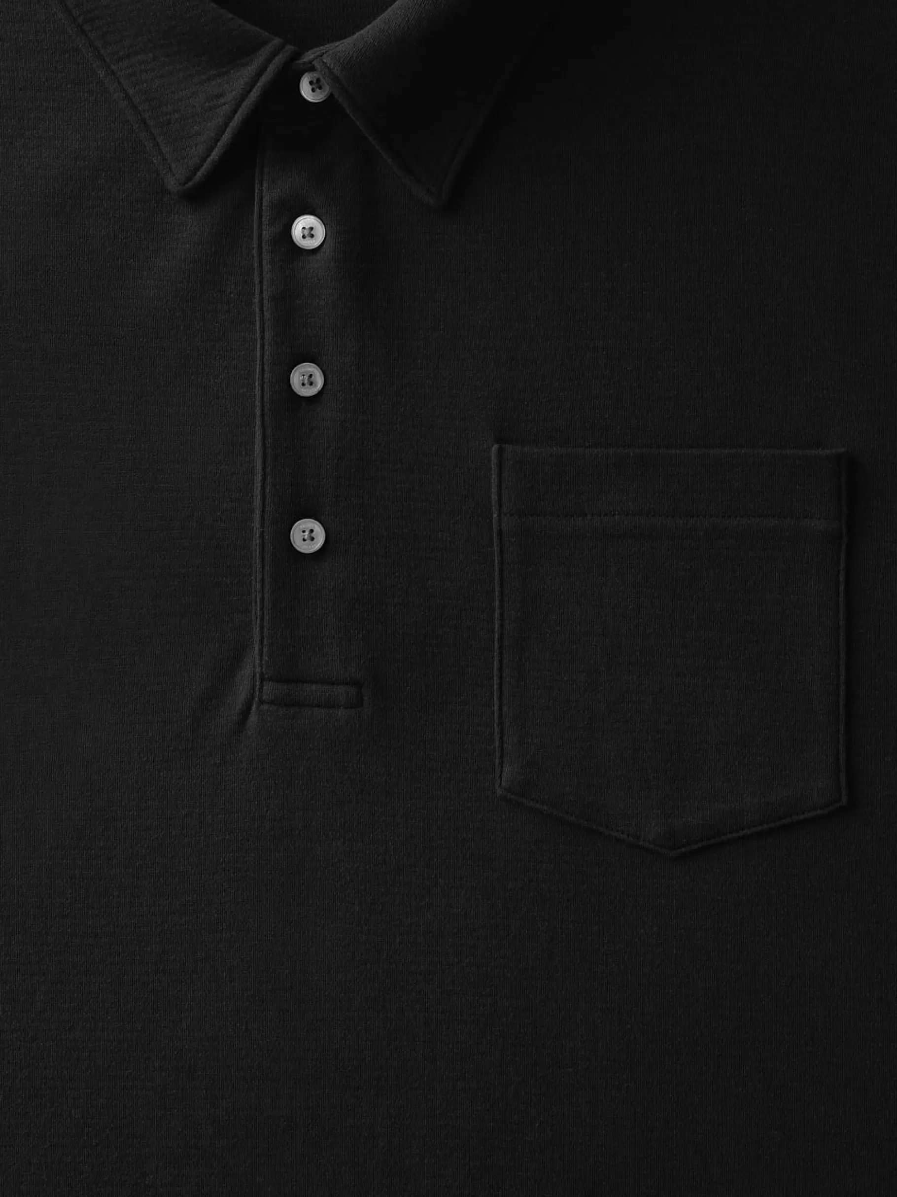 Tees & Polos*FRAME Duo Fold Polo in Black