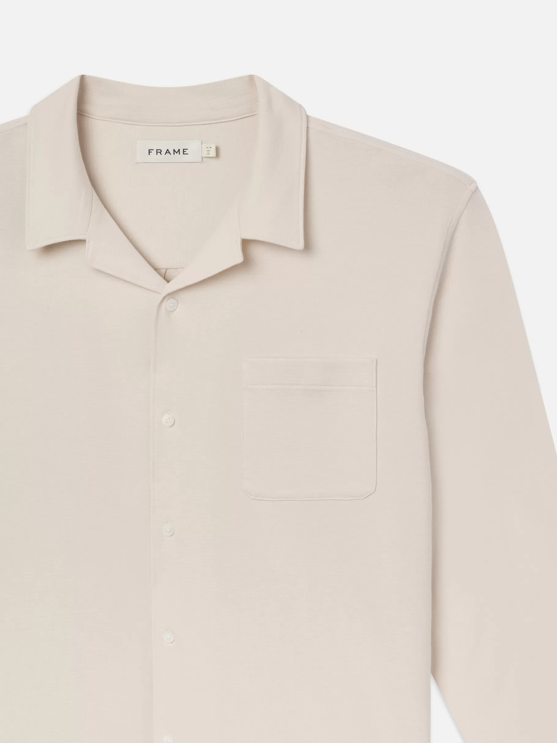 Shirts*FRAME Duo Fold Relaxed Shirt in White Sand Whitesand