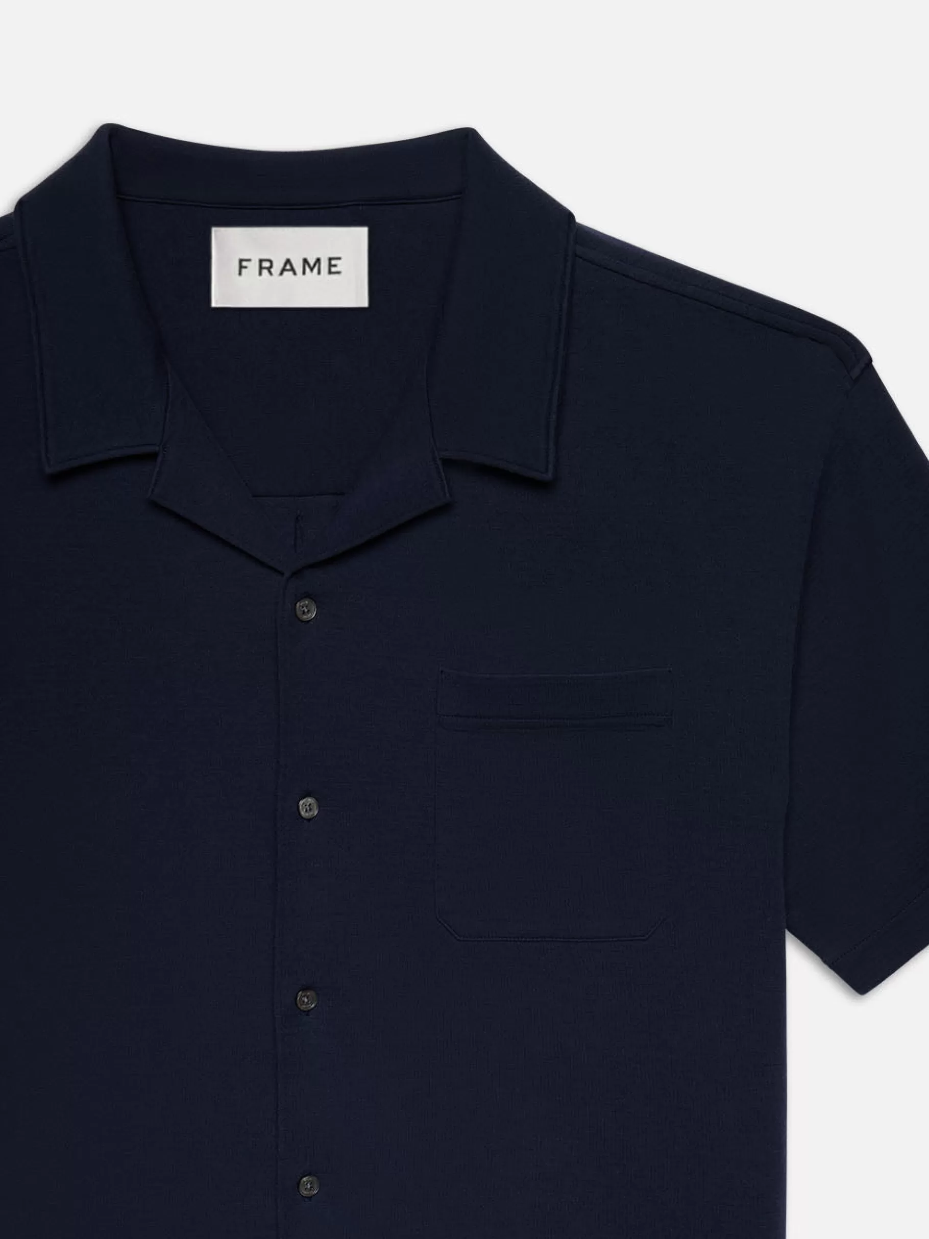 Shirts*FRAME Duo Fold Relaxed Short Sleeve Shirt in Navy