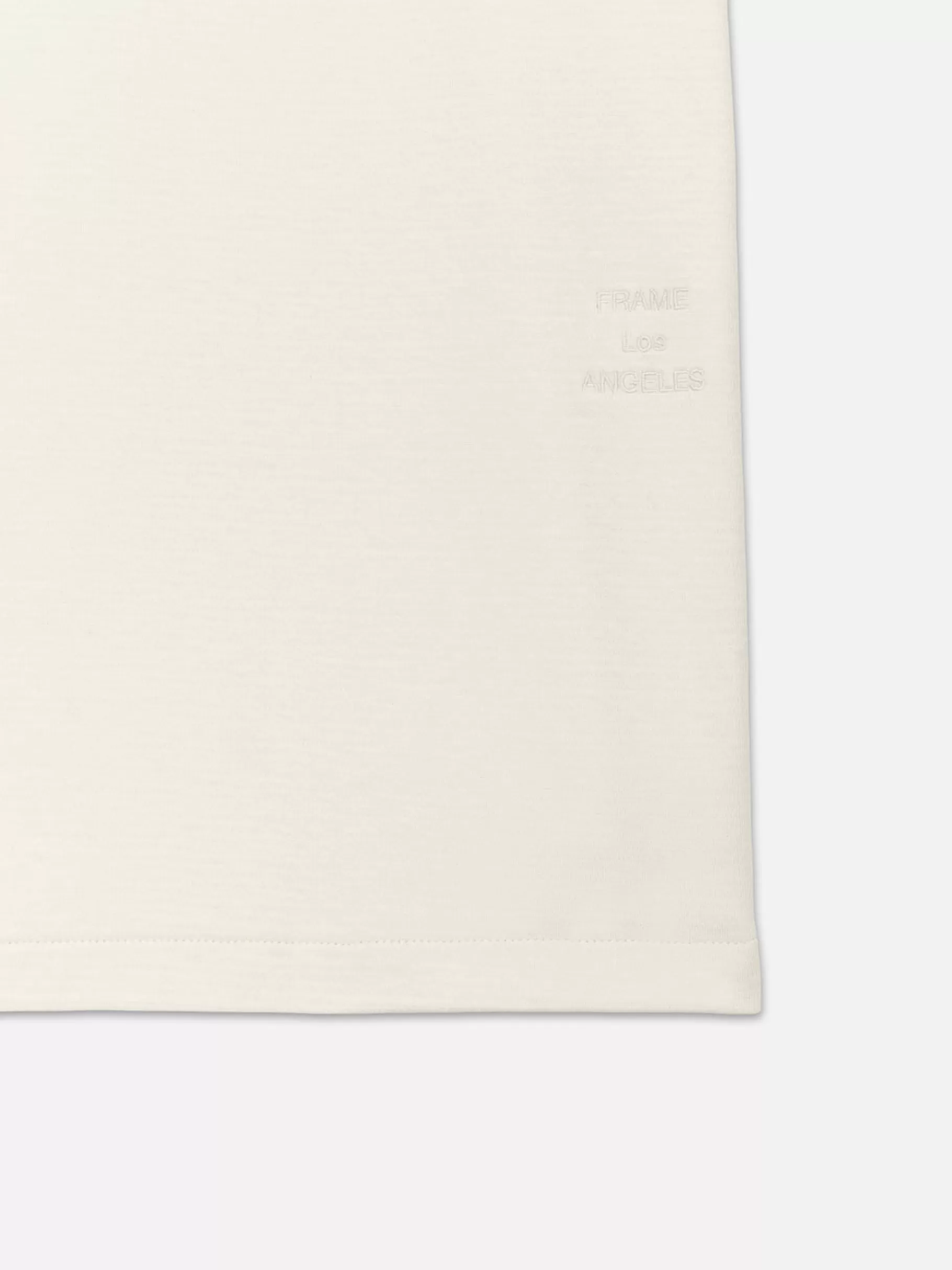 Tees & Polos*FRAME Duo Fold Tee in White Sand Whitesand