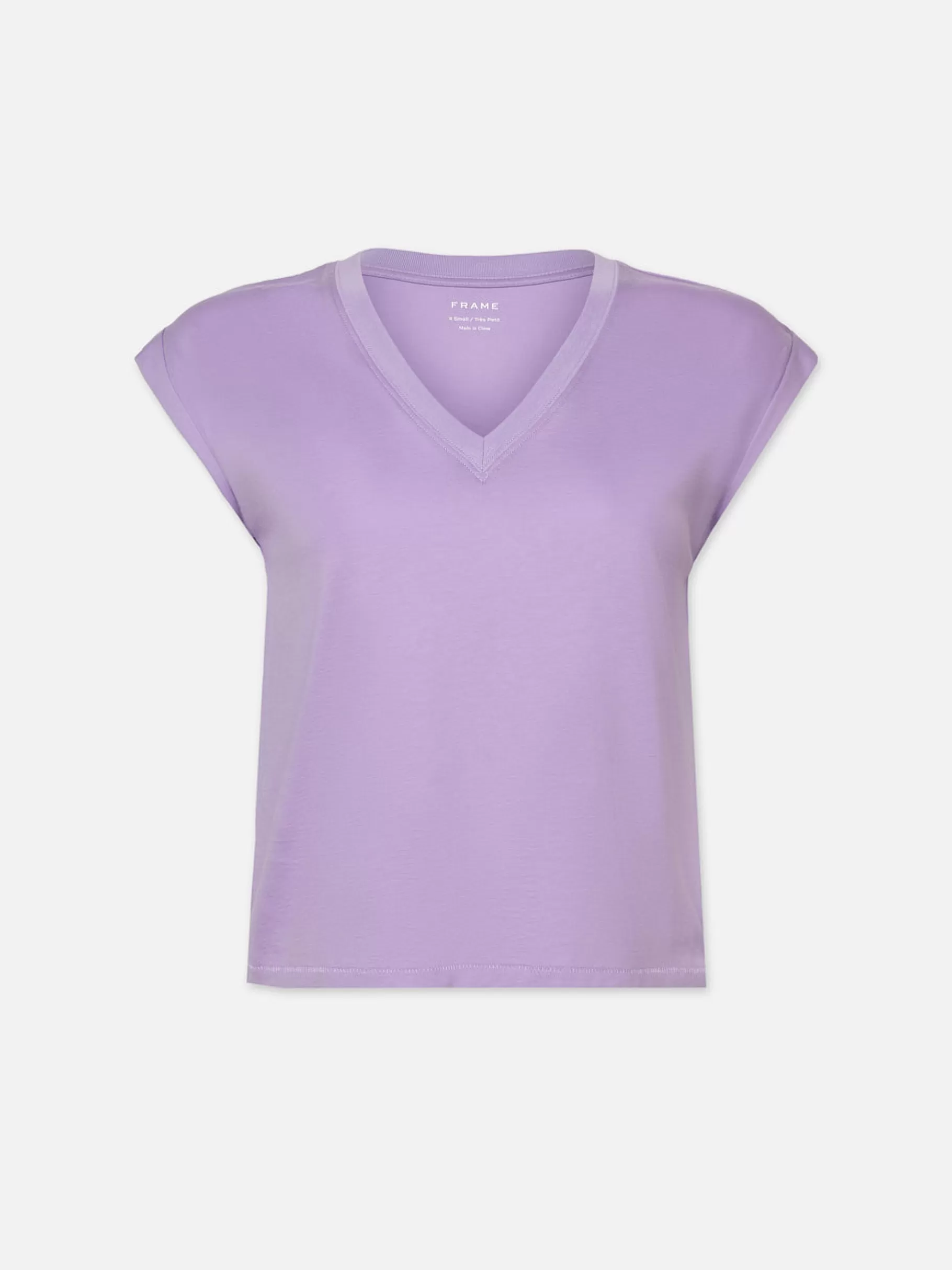 Tanks & Tees*FRAME Easy V-Neck Tee in Lilac
