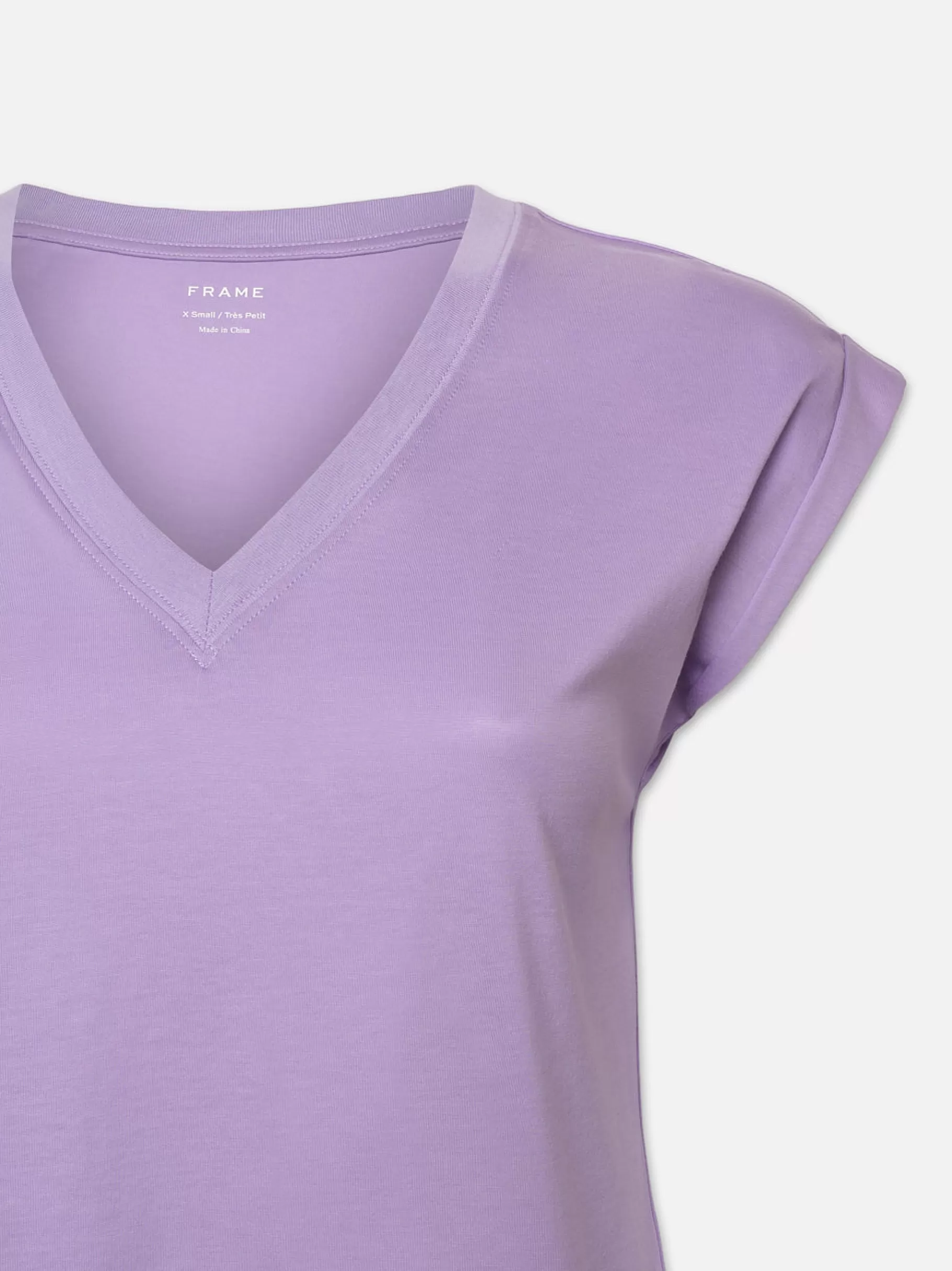Tanks & Tees*FRAME Easy V-Neck Tee in Lilac