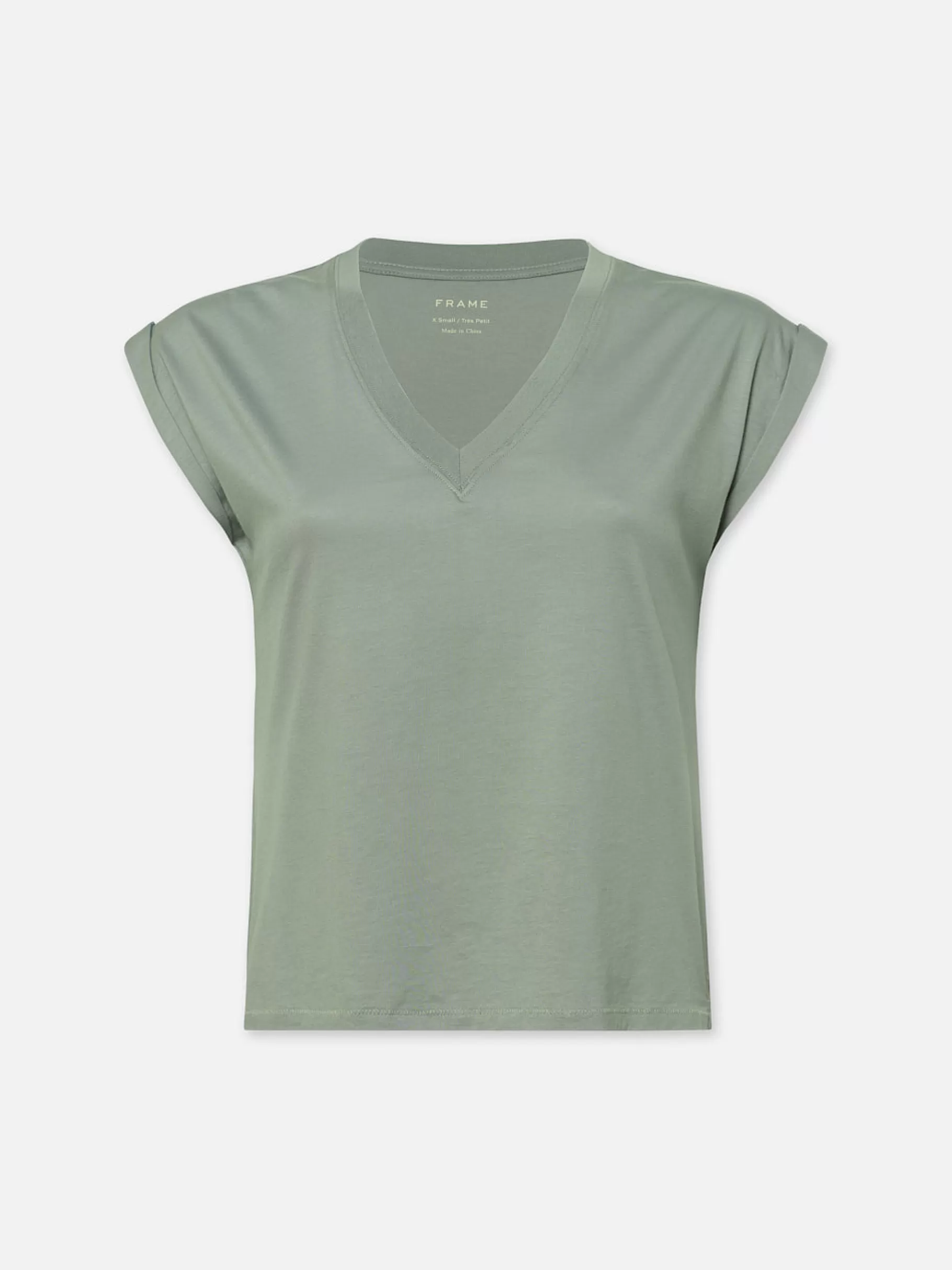 Tanks & Tees*FRAME Easy V-Neck Tee in Sage