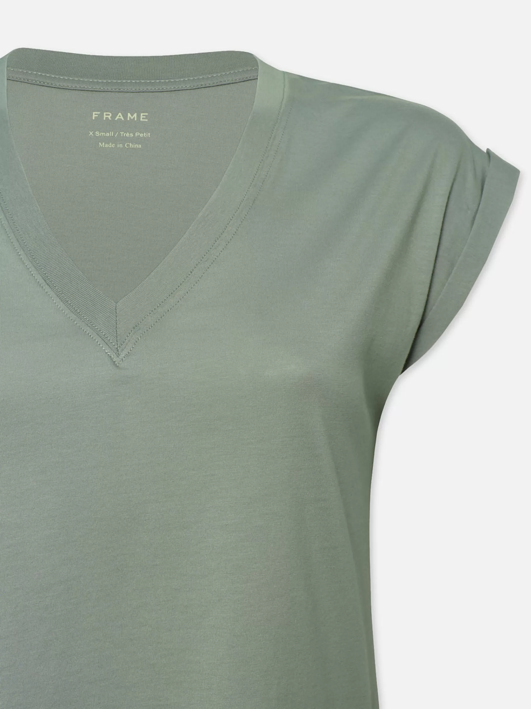 Tanks & Tees*FRAME Easy V-Neck Tee in Sage