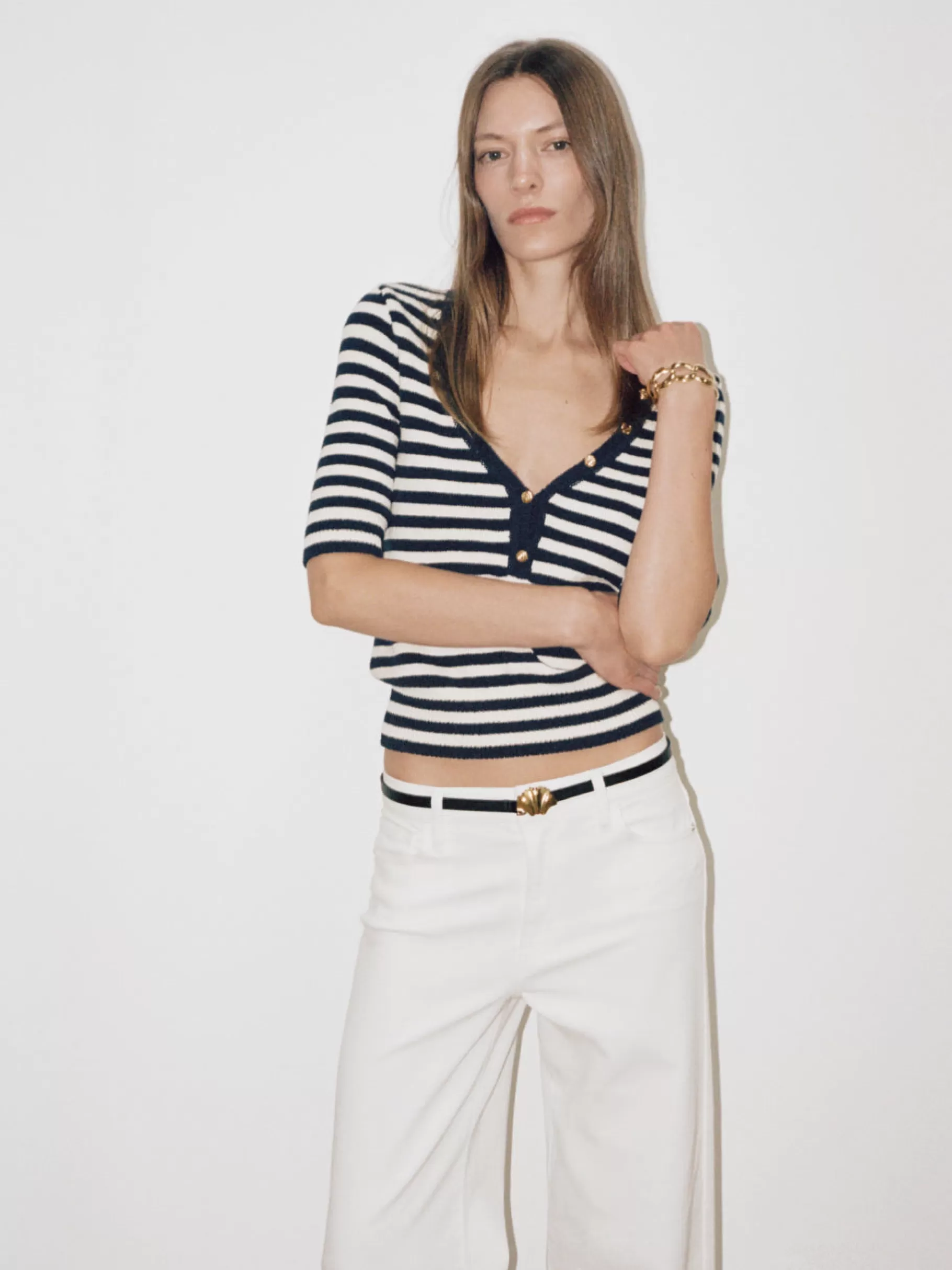 Tops & Blouses | Sweaters*FRAME Femme Mariner Sweater in Navy Multi Navymulti
