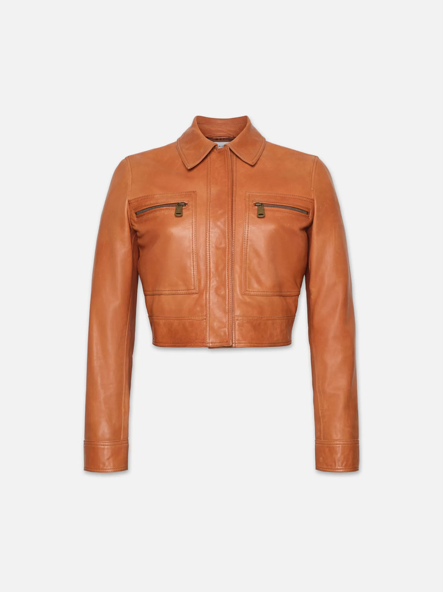 Leather & Suede | Jackets & Coats*FRAME Fitted Leather Moto Jacket in Light Whiskey Lightwhiskey