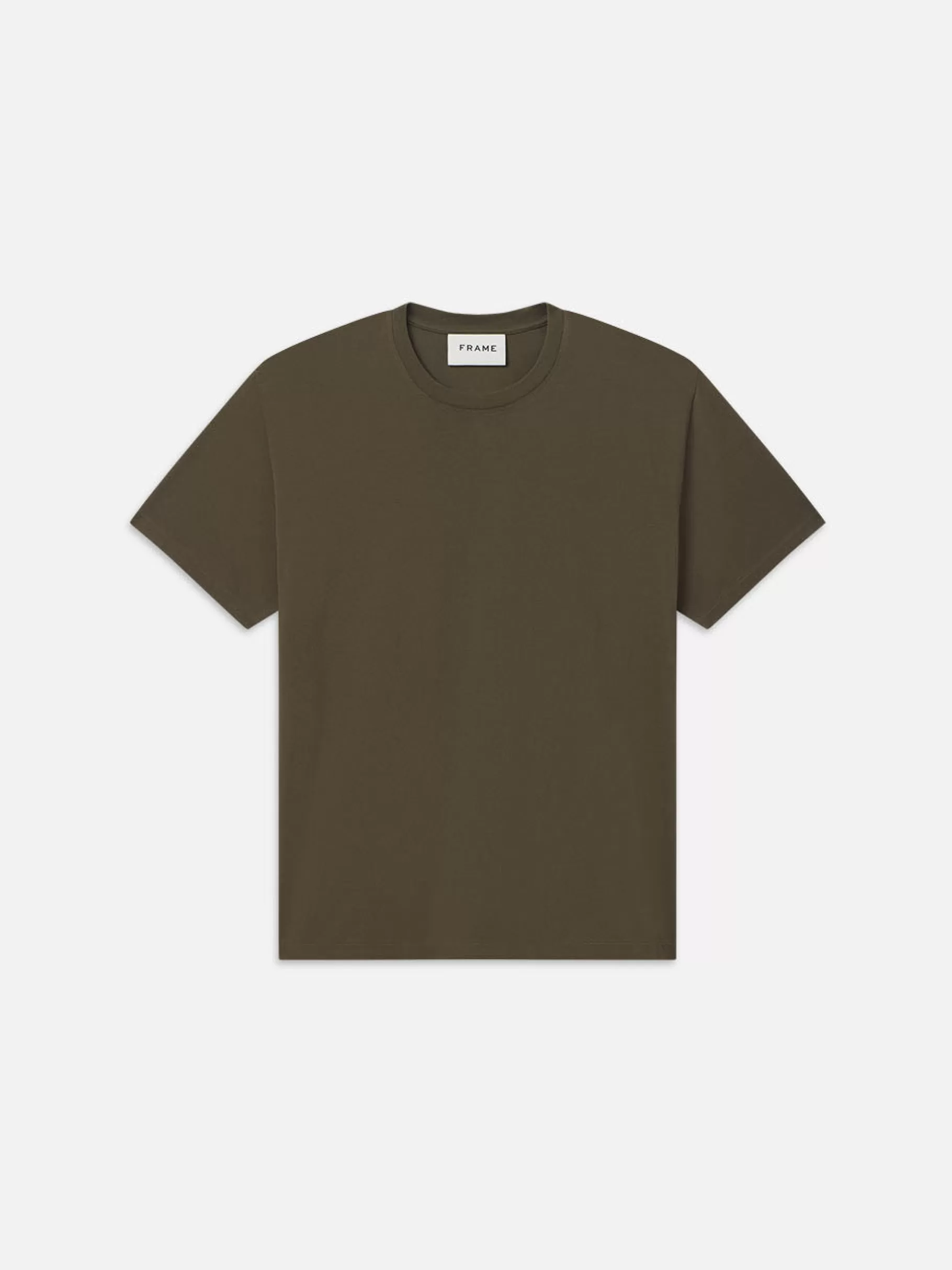 Tees & Polos*FRAME Logo Tee in Dark Olive Darkolive