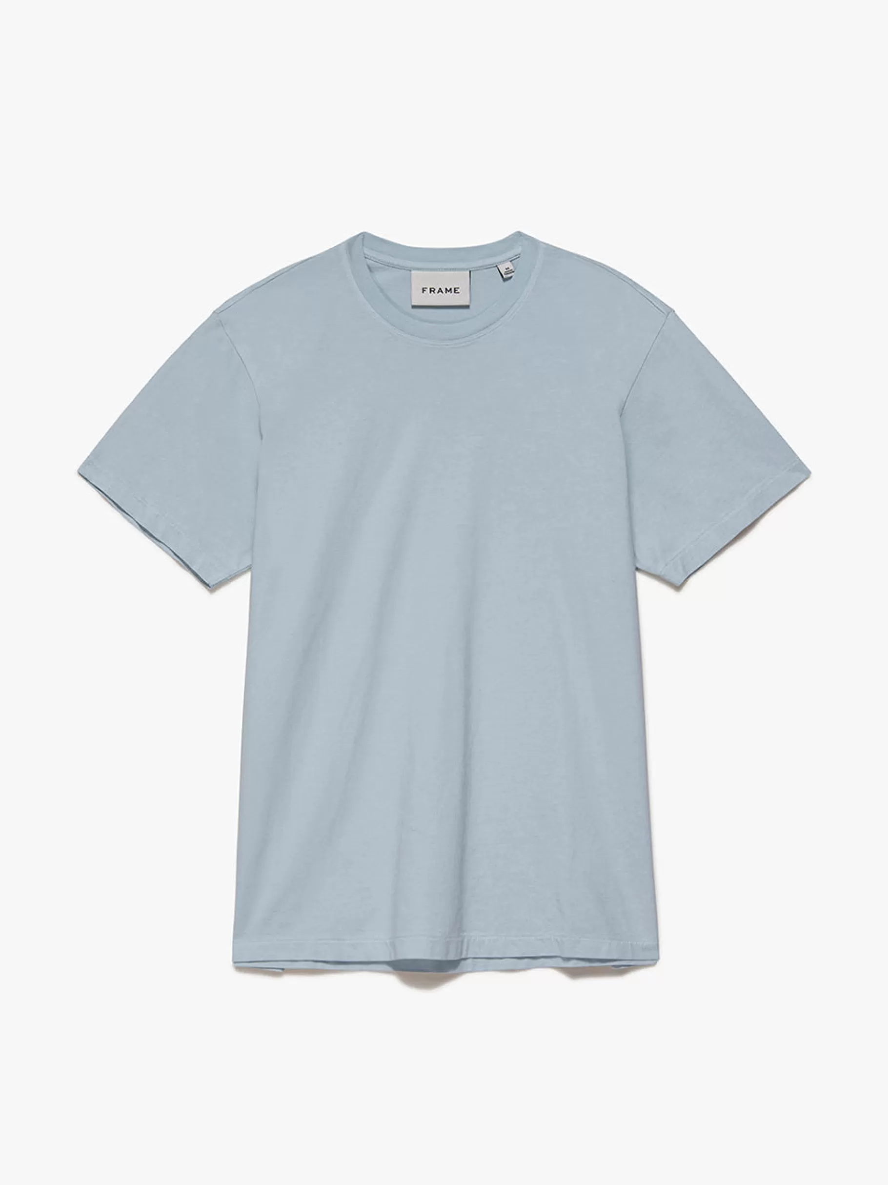 Tees & Polos*FRAME Logo Tee in Sky Blue Skyblue