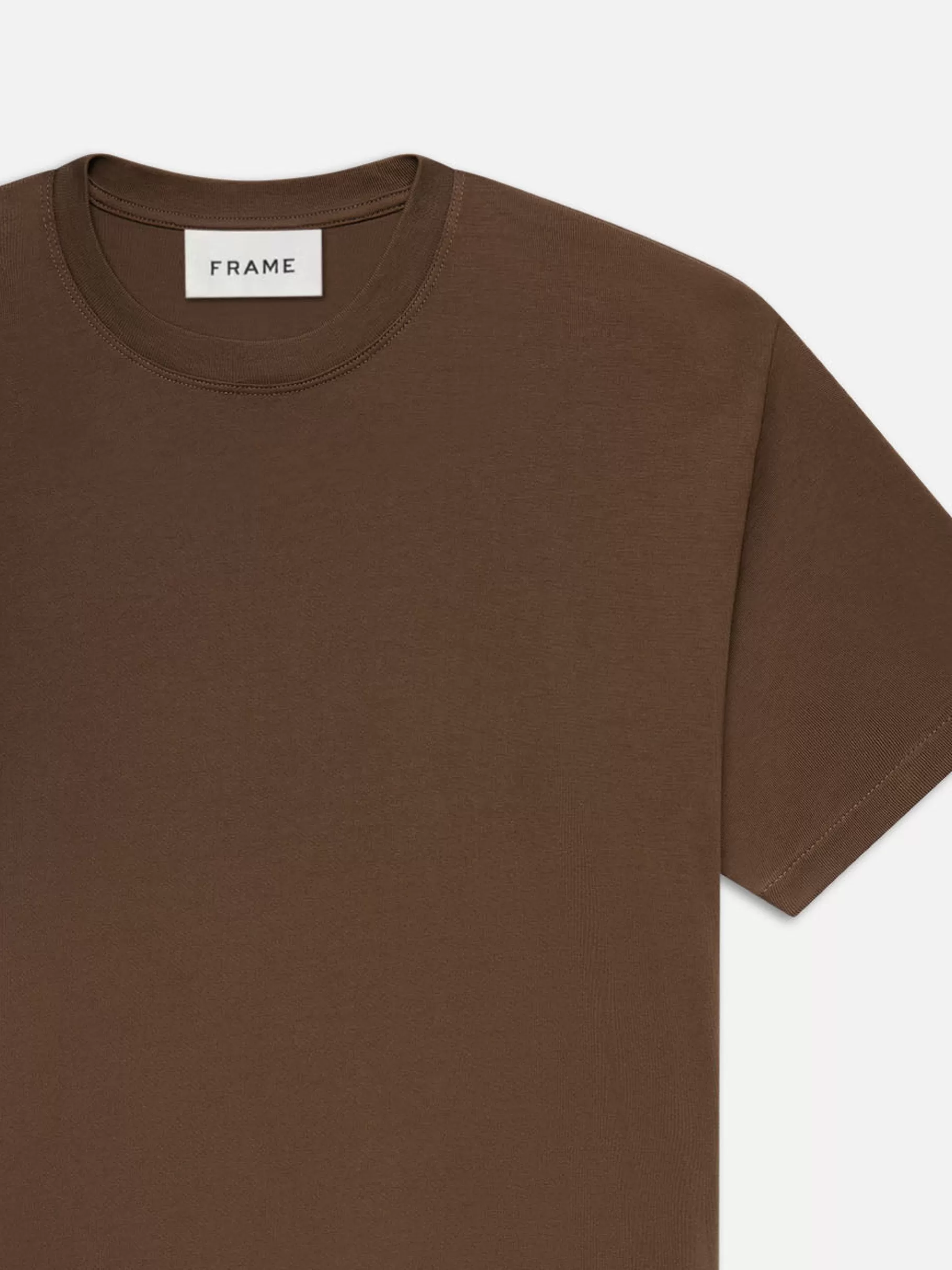 Tees & Polos*FRAME Logo Tee in Soft Mocha Softmocha