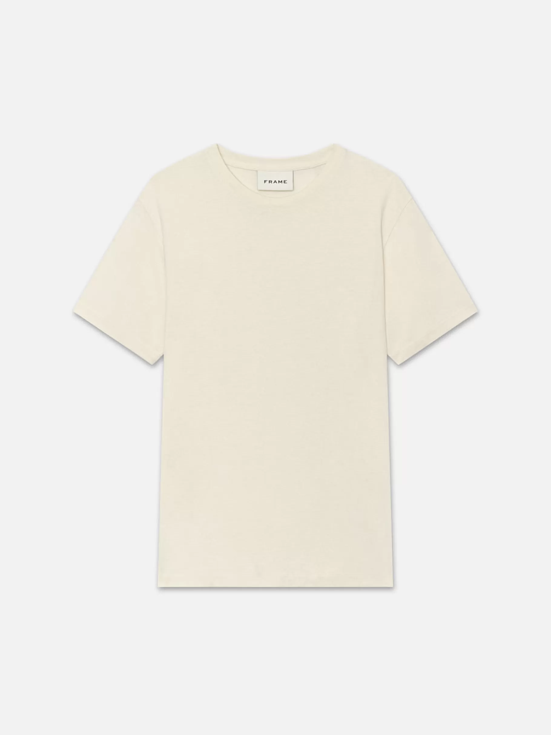 Tees & Polos*FRAME Logo Tee in White Canvas Whitecanvas