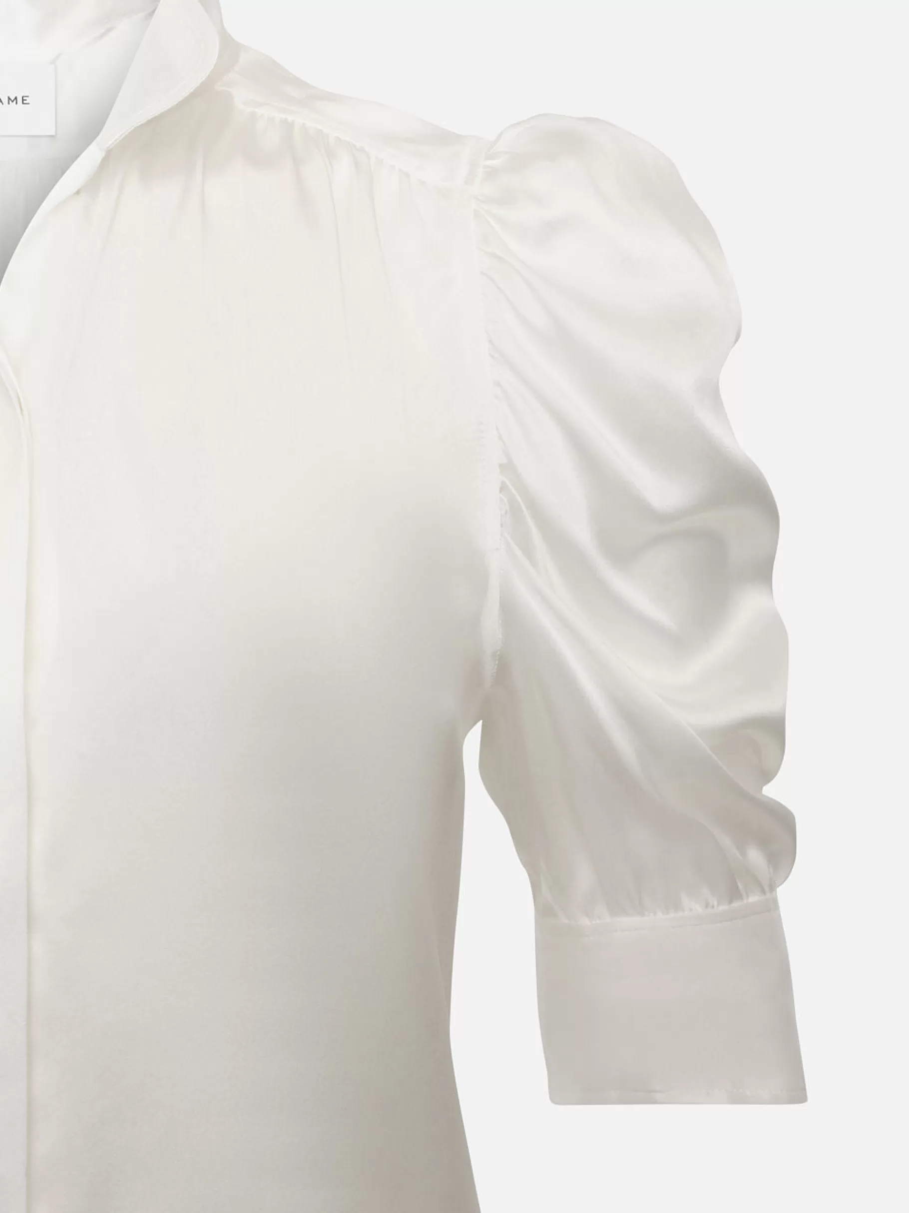 Tops & Blouses*FRAME Gillian Top in Glossy Off White Offwhite
