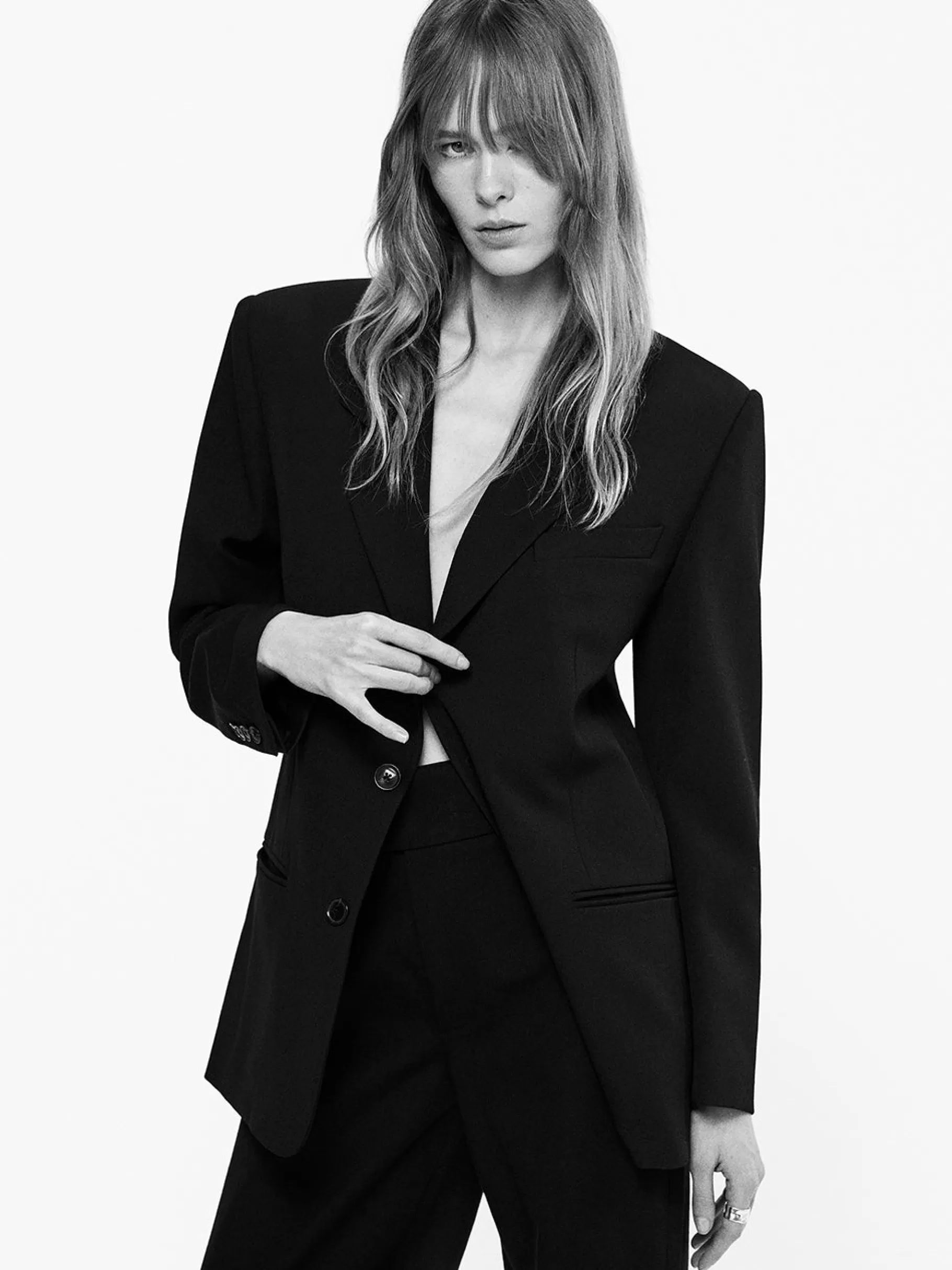 Jackets & Coats*FRAME Grandfather Blazer in Black