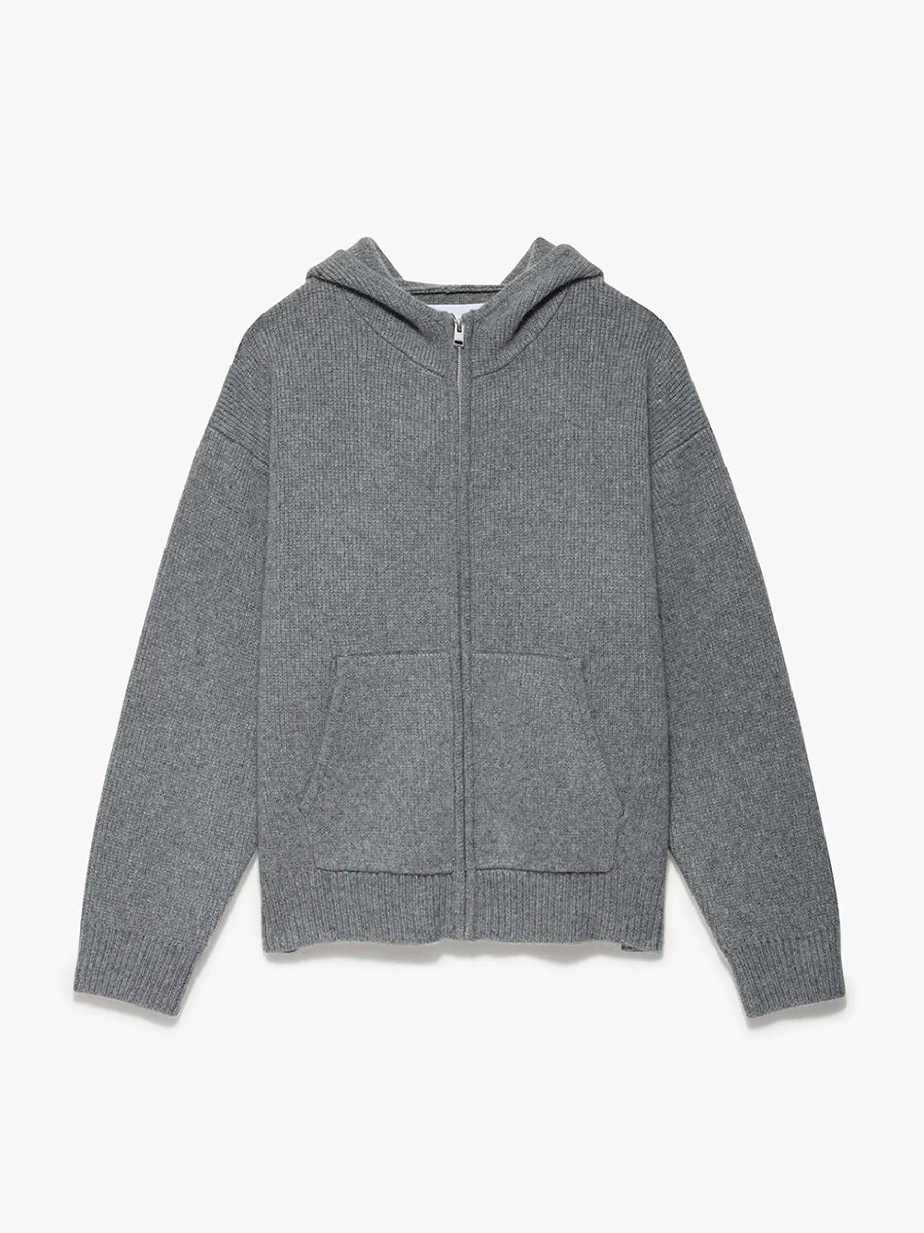 Sweaters & Hoodies*FRAME Heavyweight Cashmere Full Zip Hoodie in Warm Grey Warmgray