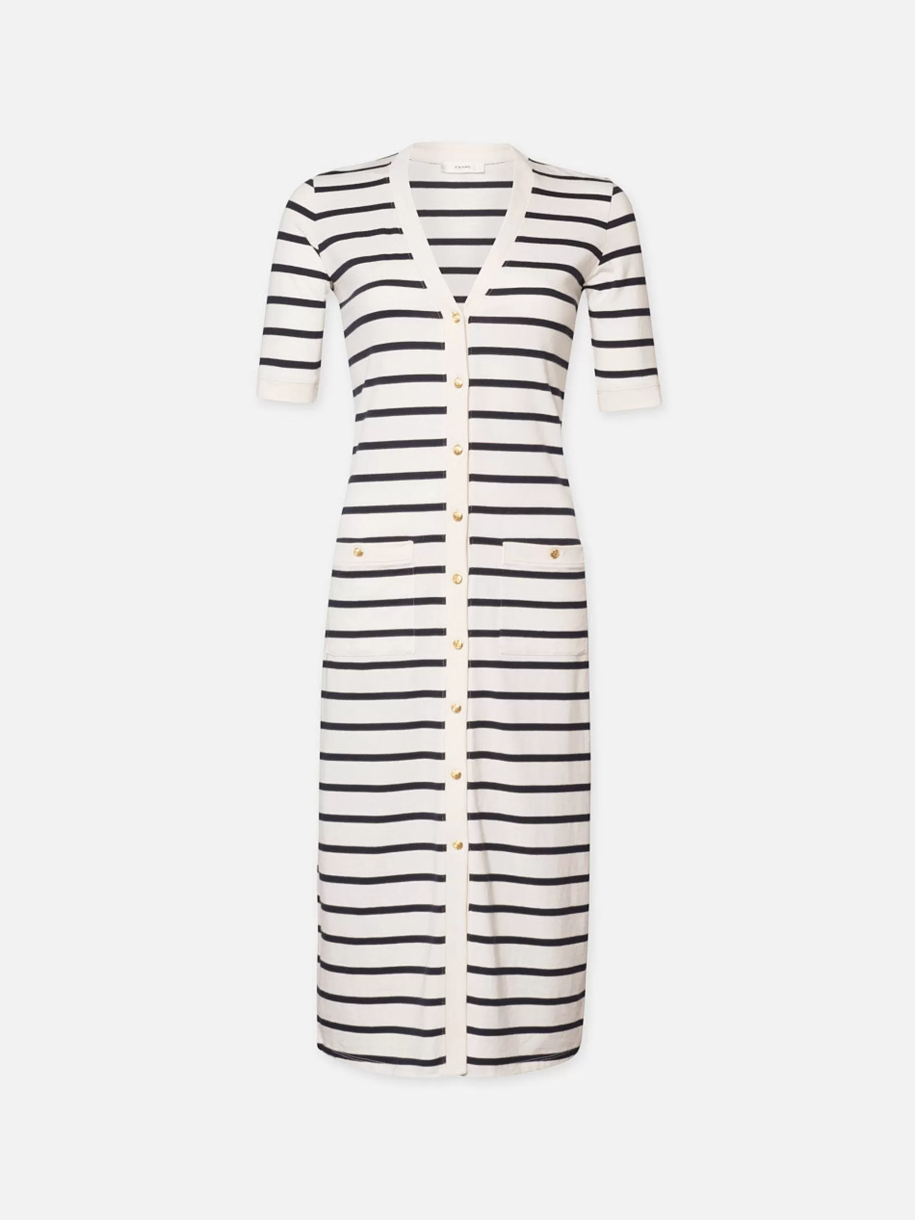Dresses & Jumpsuits*FRAME Henley Button Up Dress in Navy Multi Navymulti