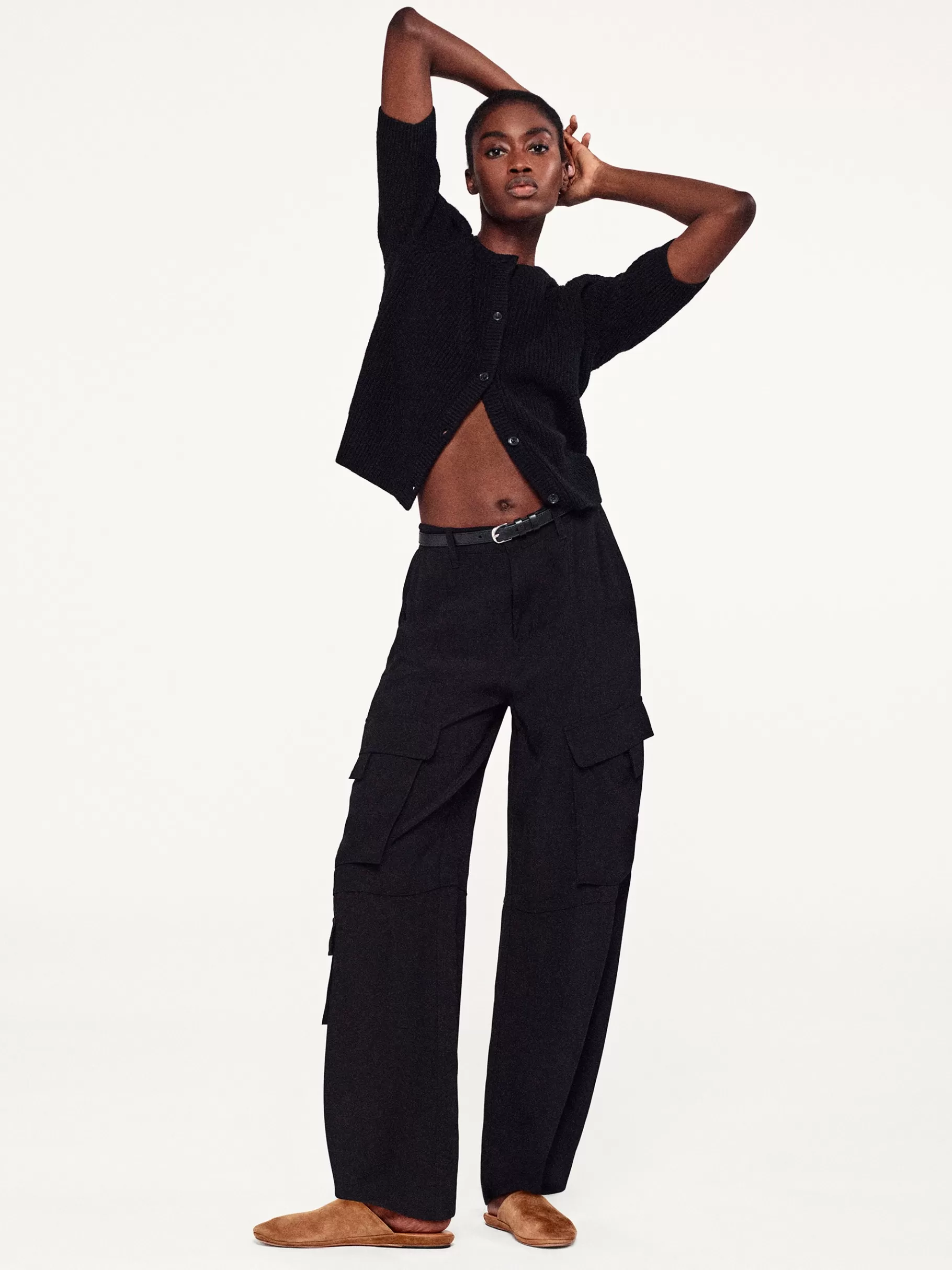 Pants*FRAME High Rise Utility Cargo in Black