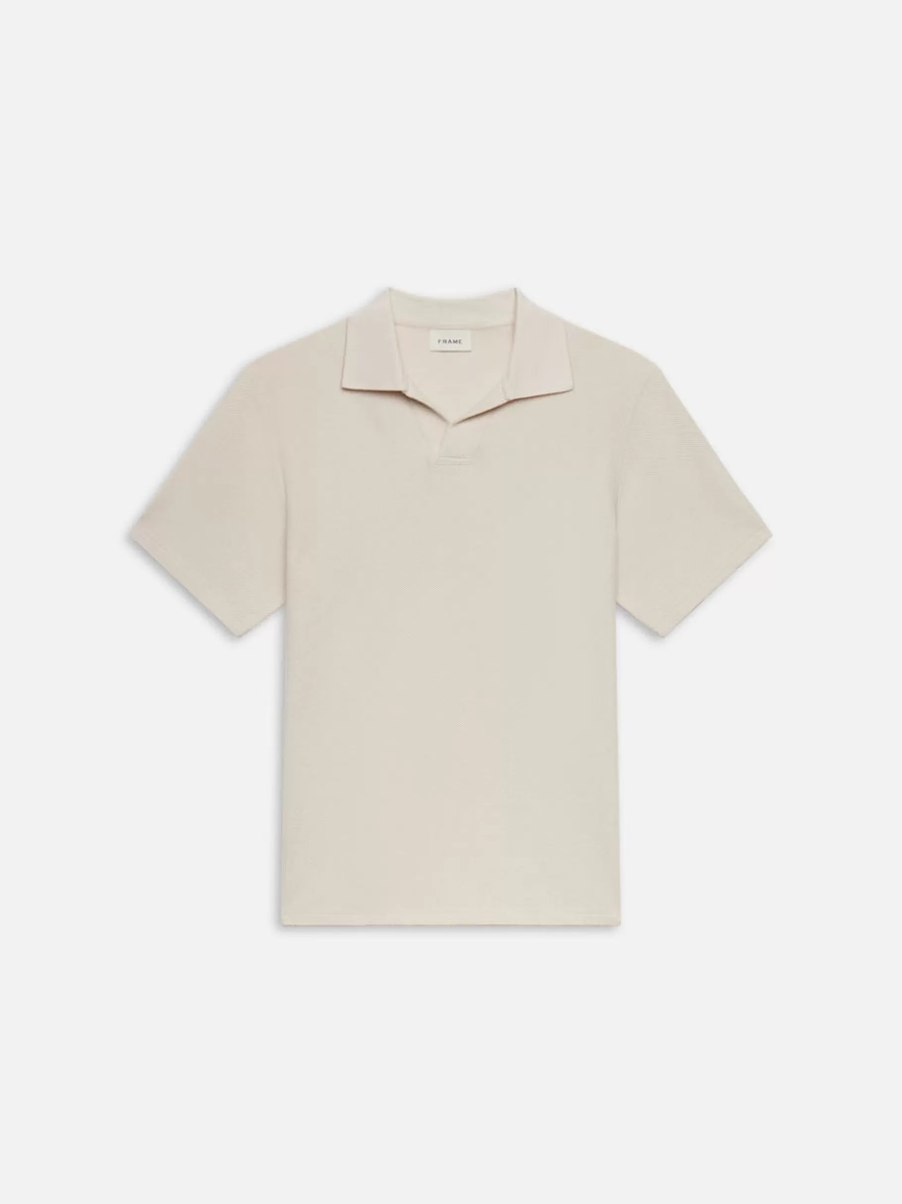 Tees & Polos*FRAME Jacquard Polo in Natural