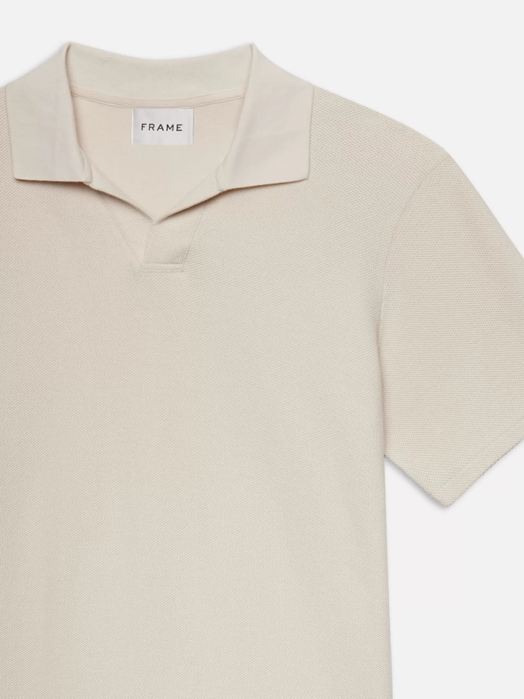 Tees & Polos*FRAME Jacquard Polo in Natural