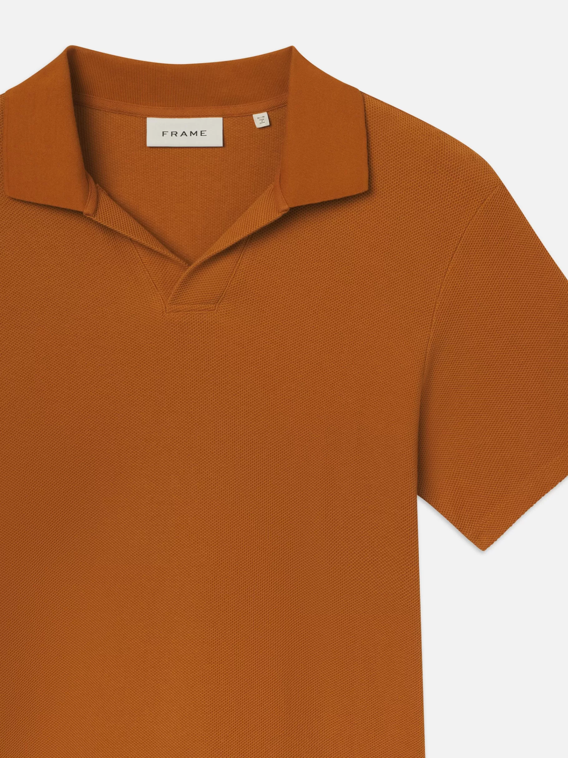 Tees & Polos*FRAME Jacquard Polo in Rust