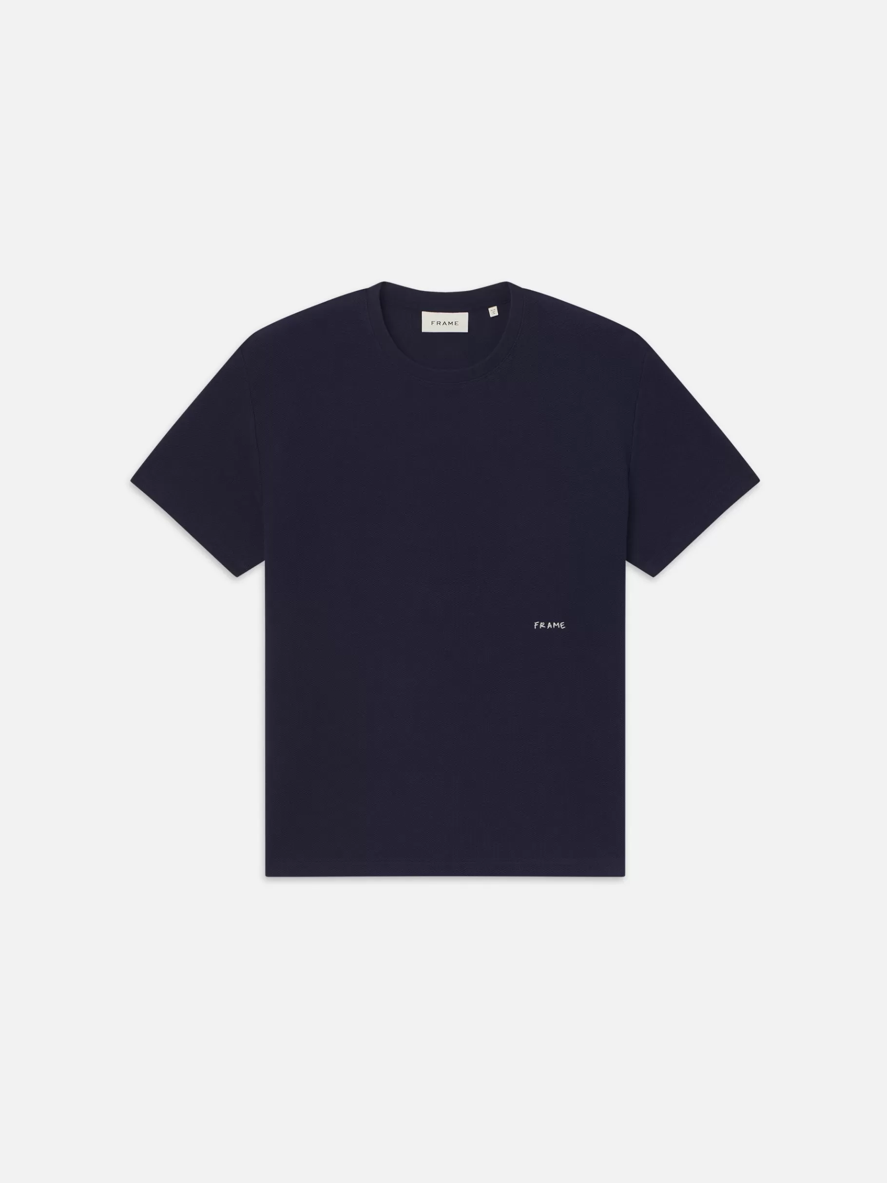Tees & Polos*FRAME Jacquard Relaxed Tee in Dark Navy Darknavy