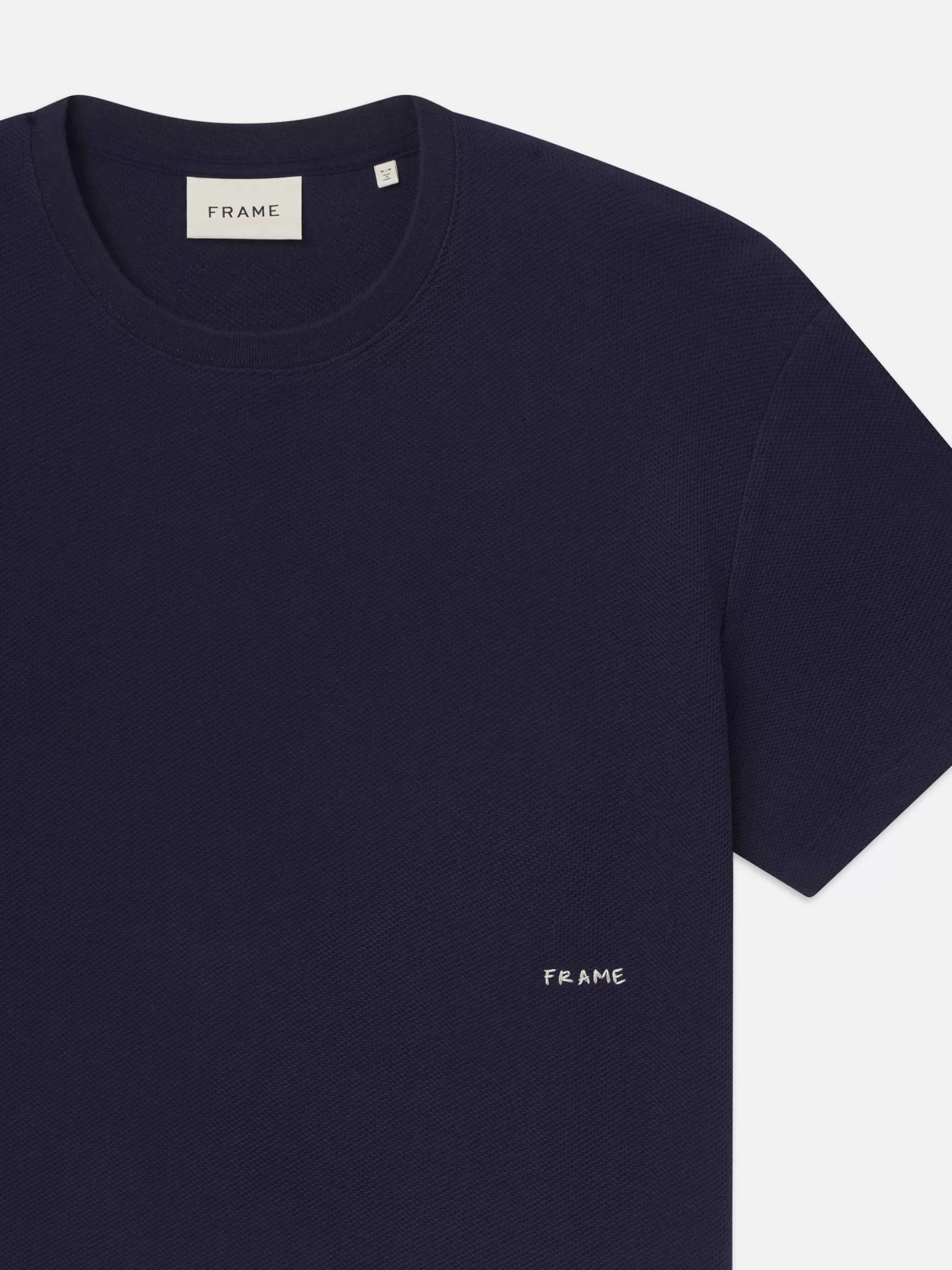 Tees & Polos*FRAME Jacquard Relaxed Tee in Dark Navy Darknavy